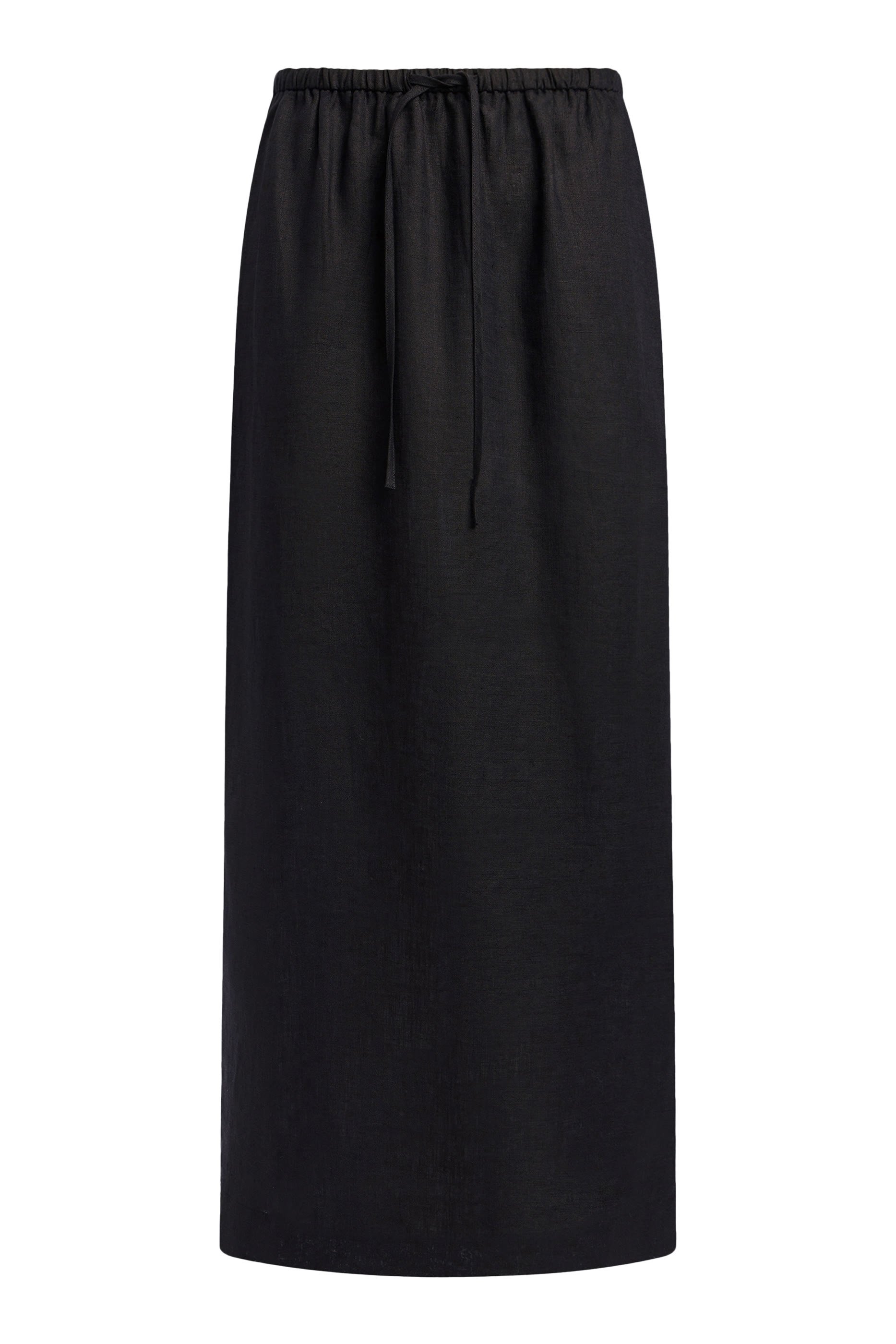 تنورة متوسطة الطول كتان