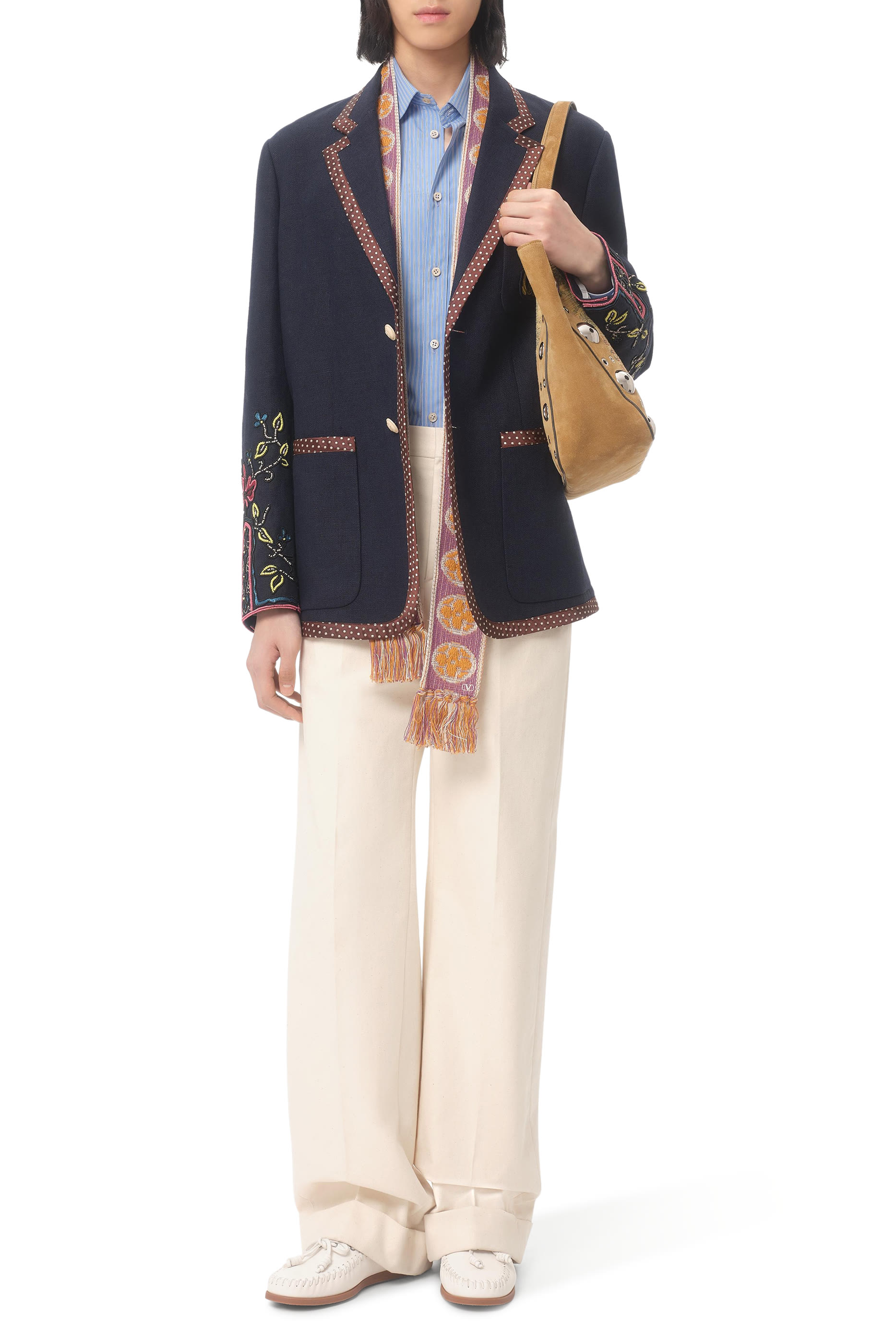 Single-Breasted Linen Jacket