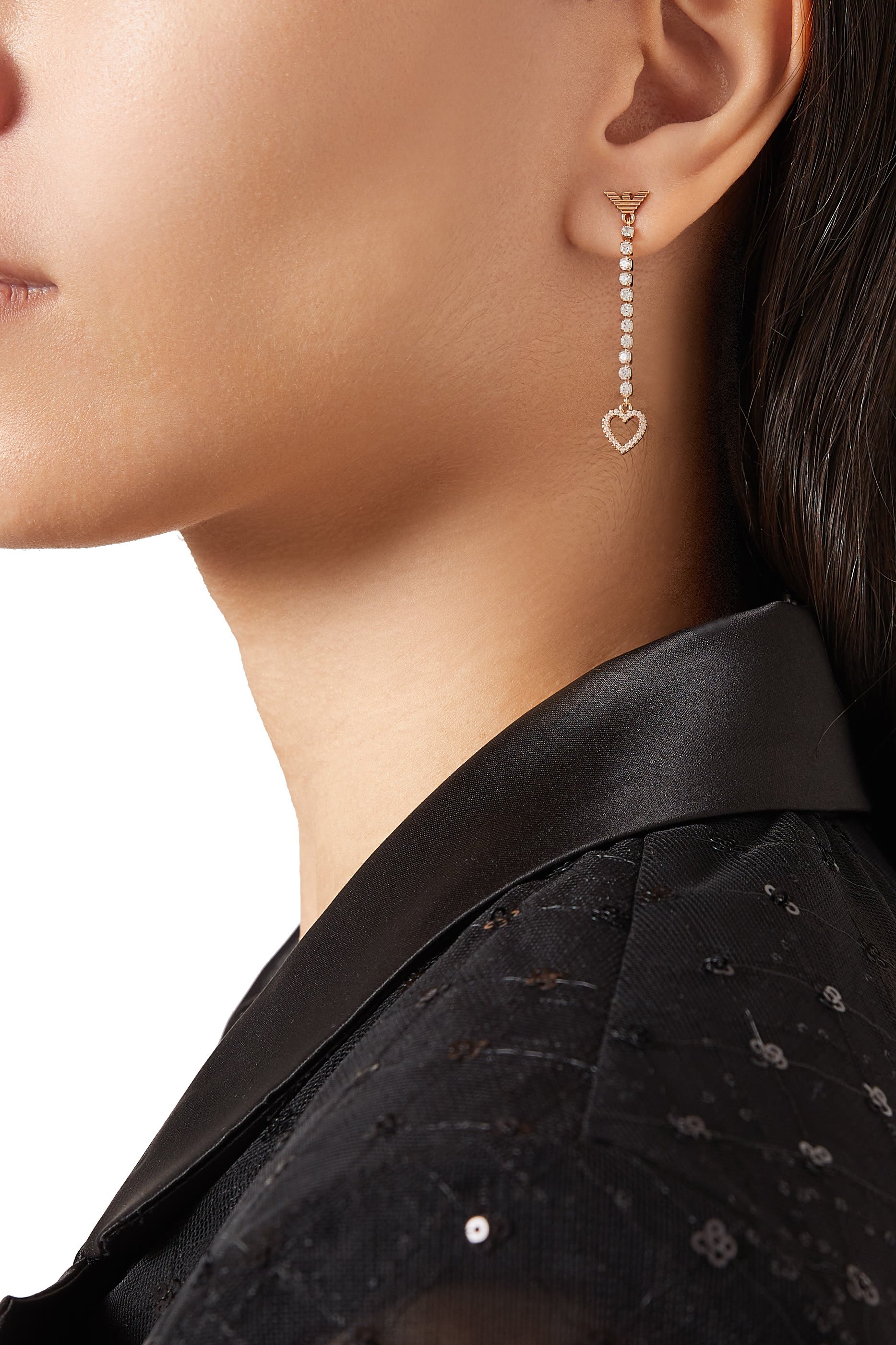 أقراط بحلية قلب متدلية