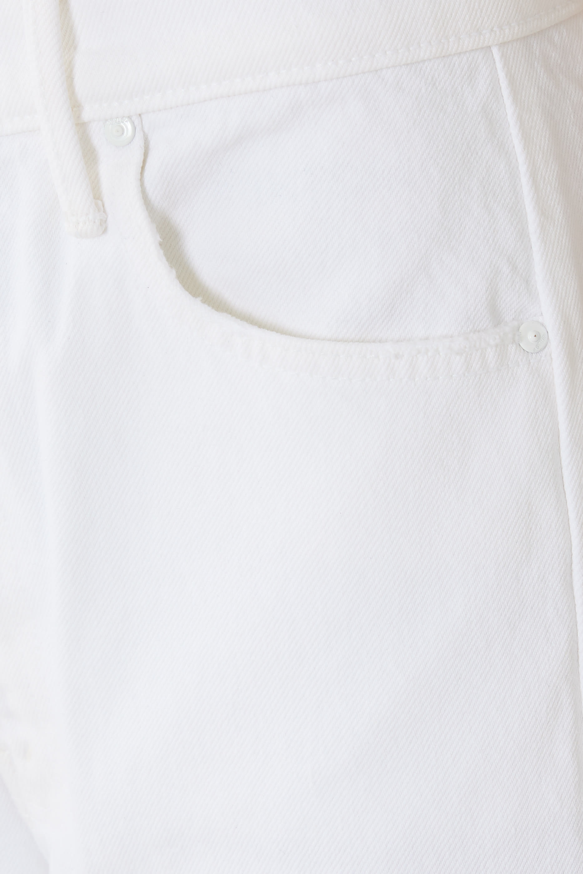 بنطال جينز بطول الكاحل بحواف ملفوفة