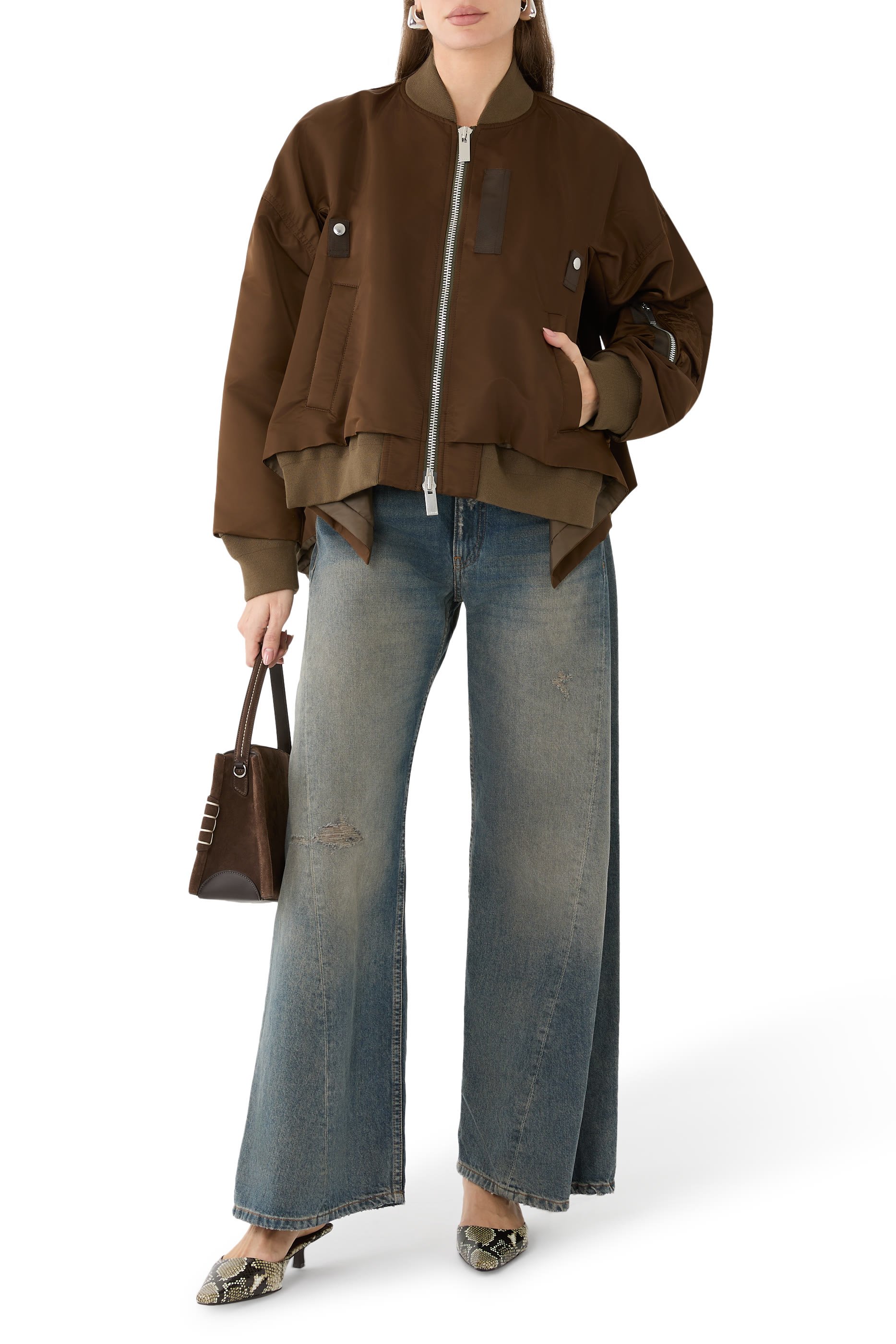 جاكيت بومبر نايلون تويل