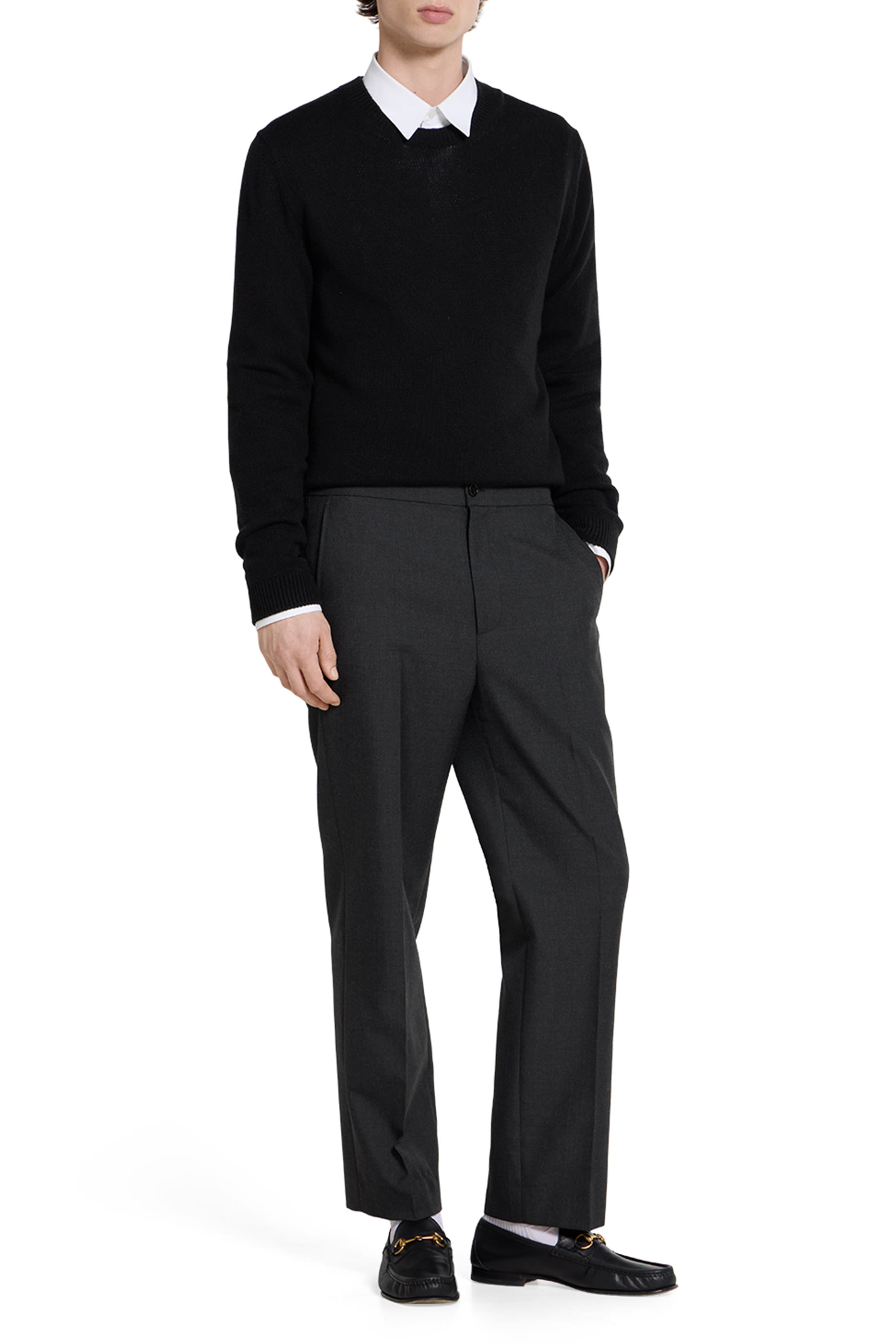 Wool Blend Twill Pants