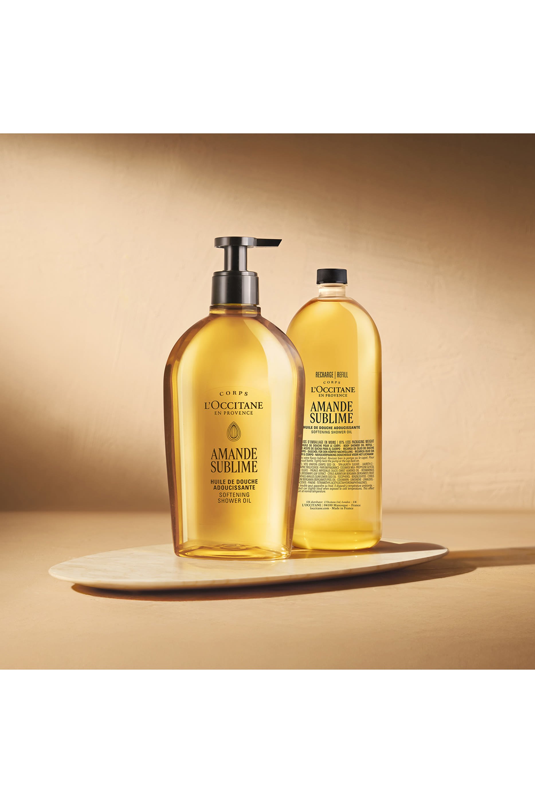 عبوة إعادة ملء زيت اماند باللوز للاستحمام