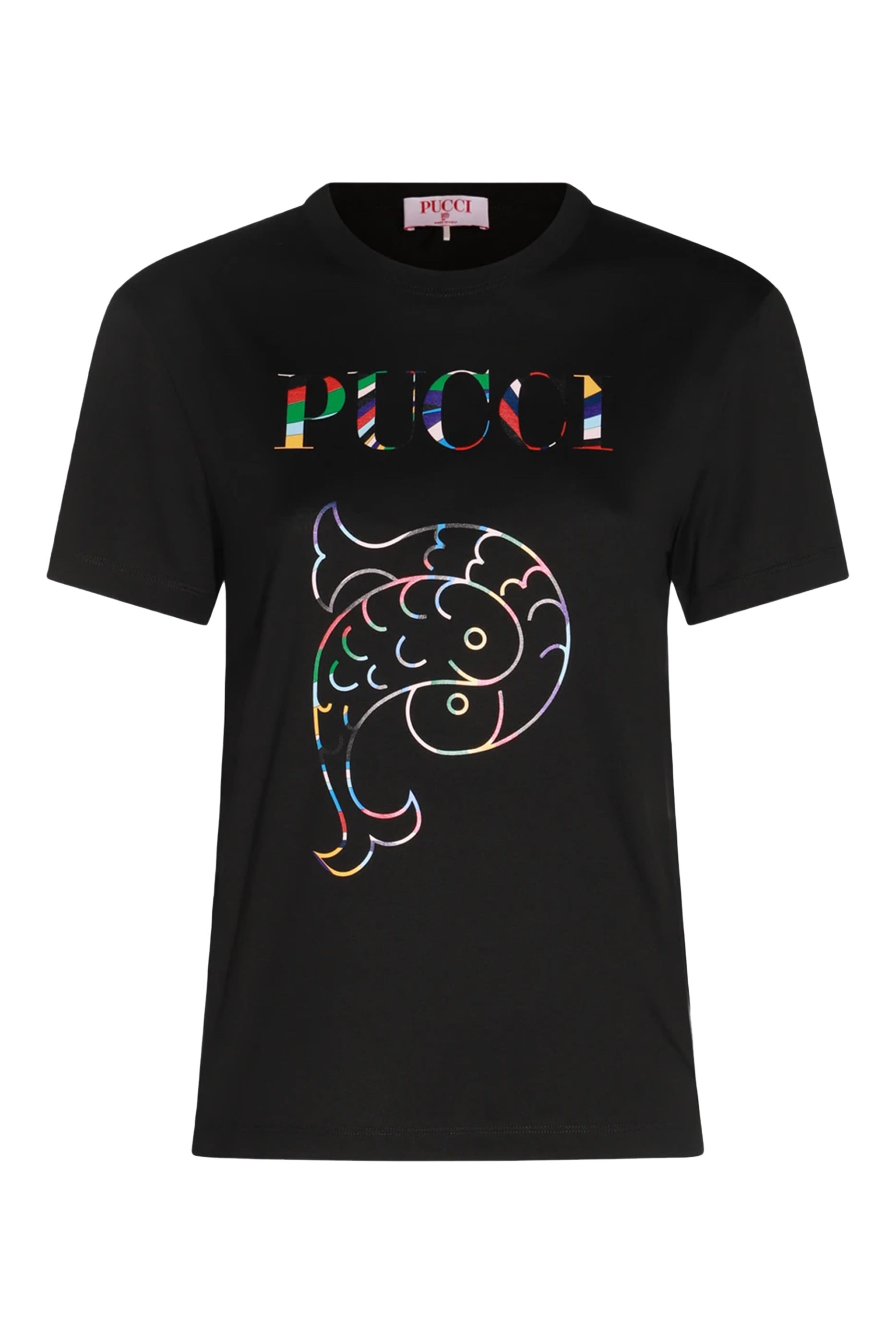 تيشيرت بطبعة شعار الماركة قطن