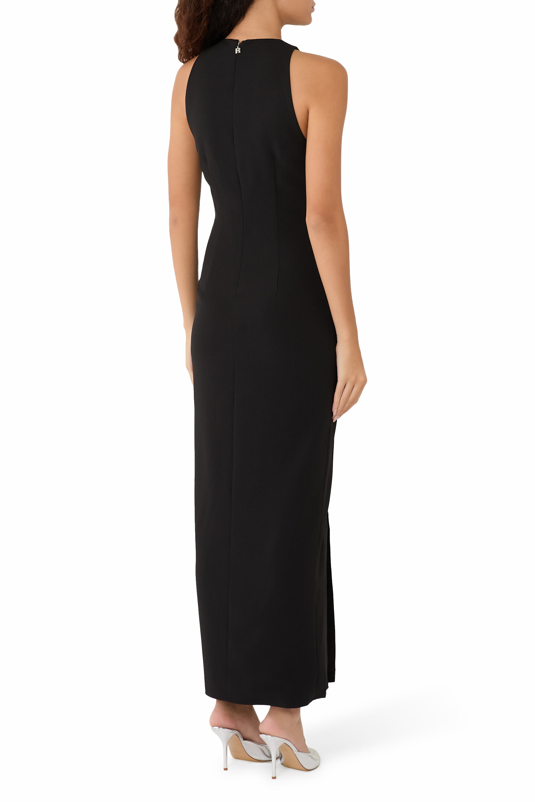 فستان بأزرار كريب