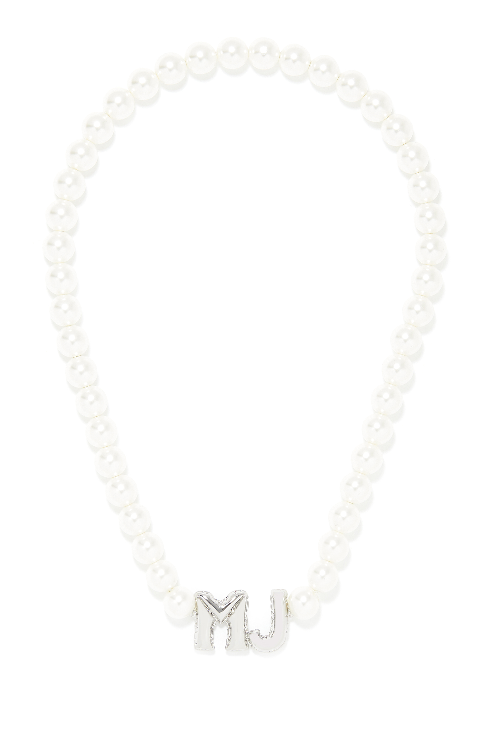 قلادة مرصعة بالؤلؤ بشعار الماركة