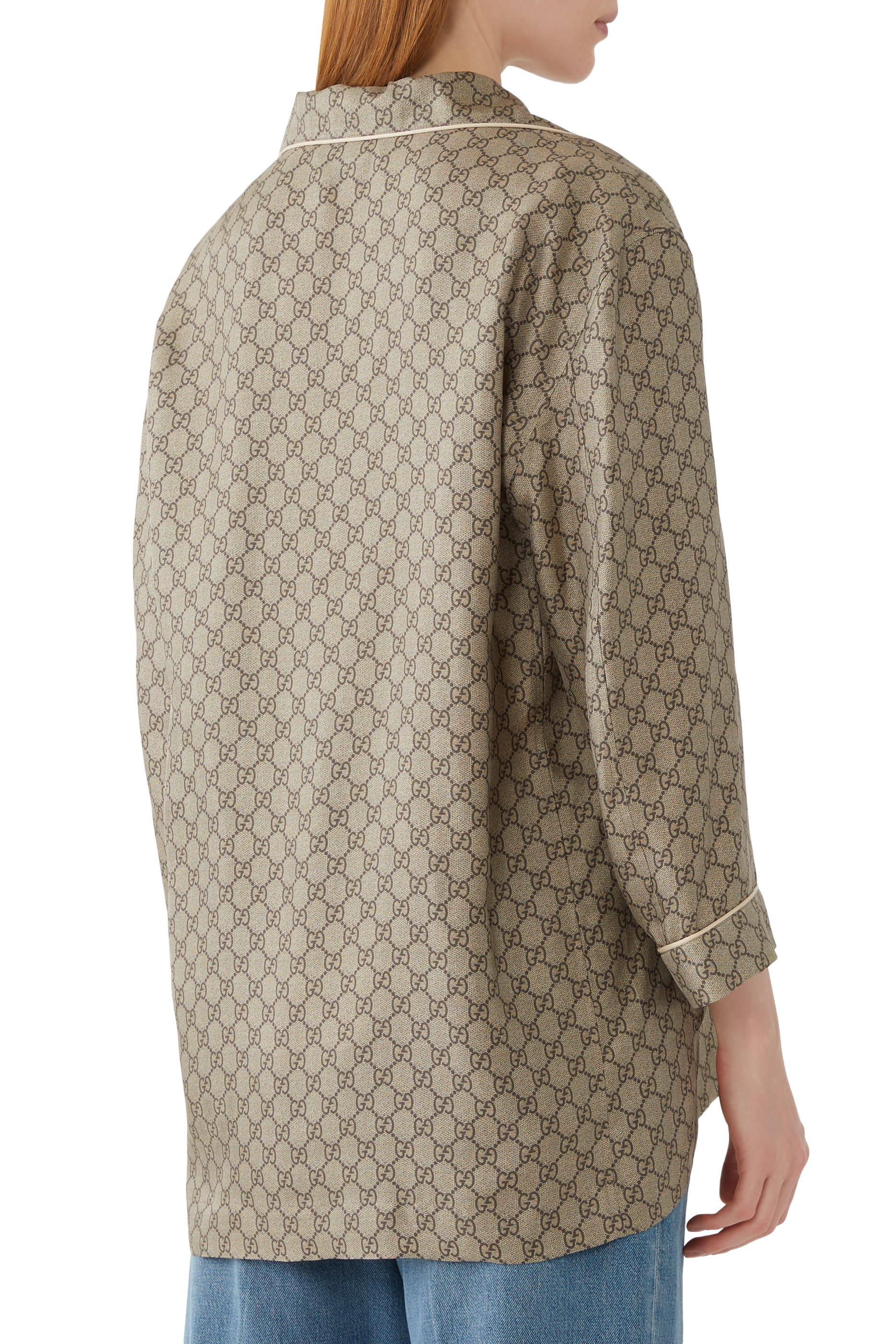 قميص بشعار الماركة حرير سوبريم