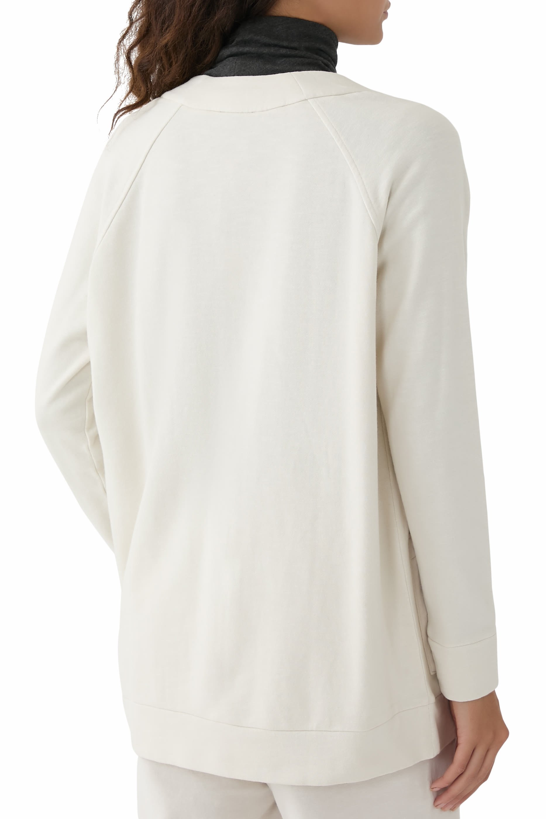 كارديغان طويل قماش تيري مصبوغ 