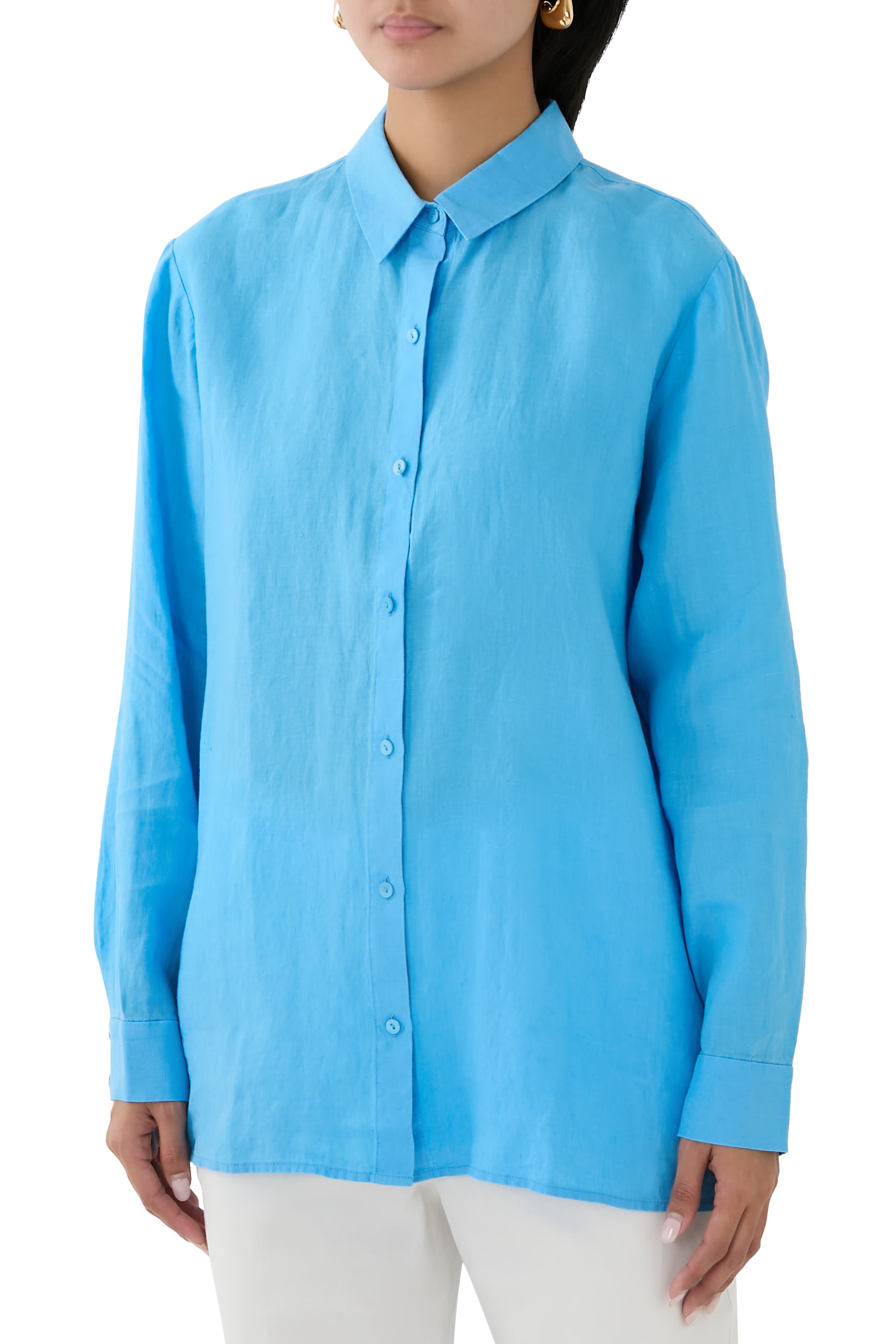 قميص بياقة كلاسيكية كتان عضوي