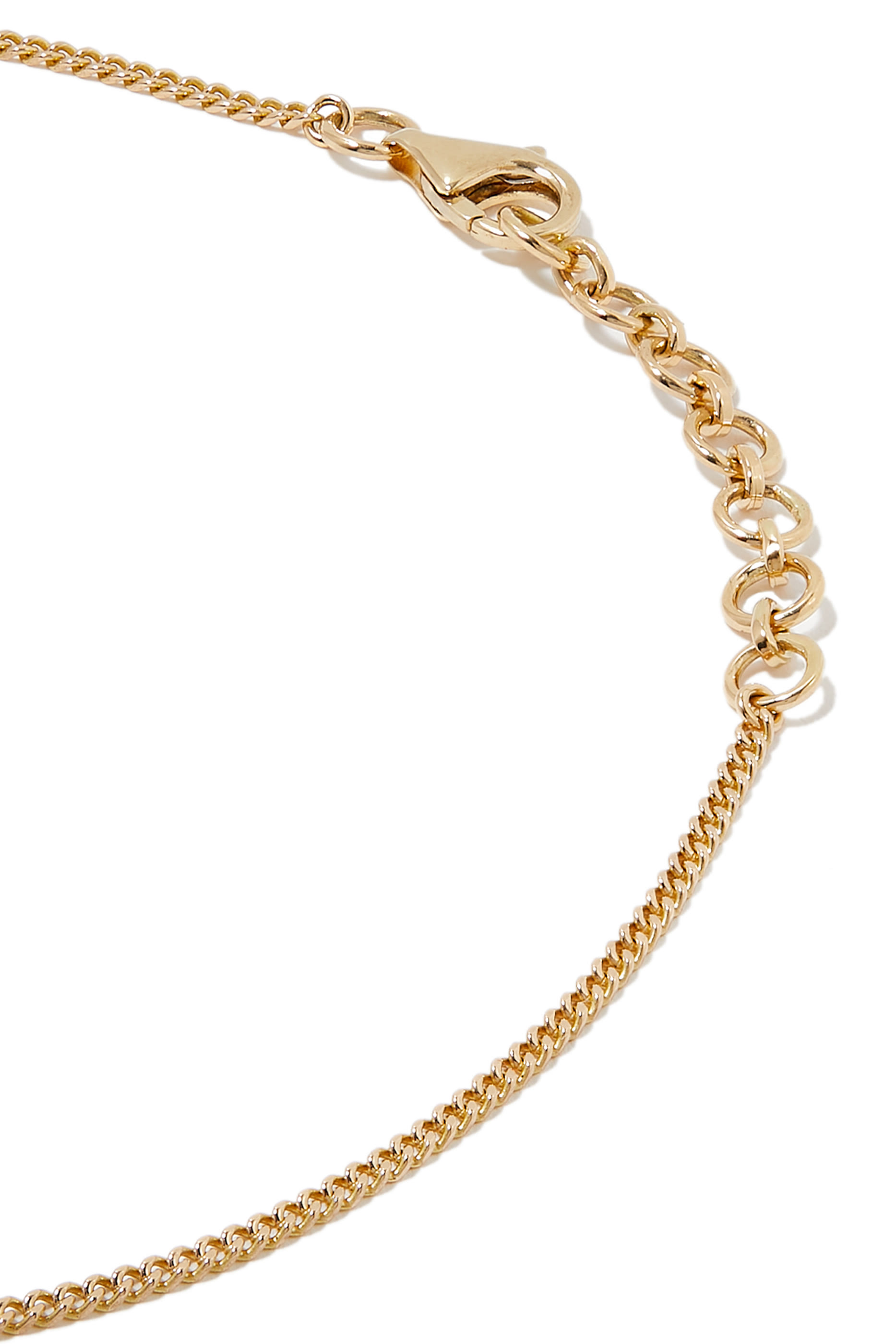 Eye Chain Necklace, 18k Yellow Gold & Black Diamond