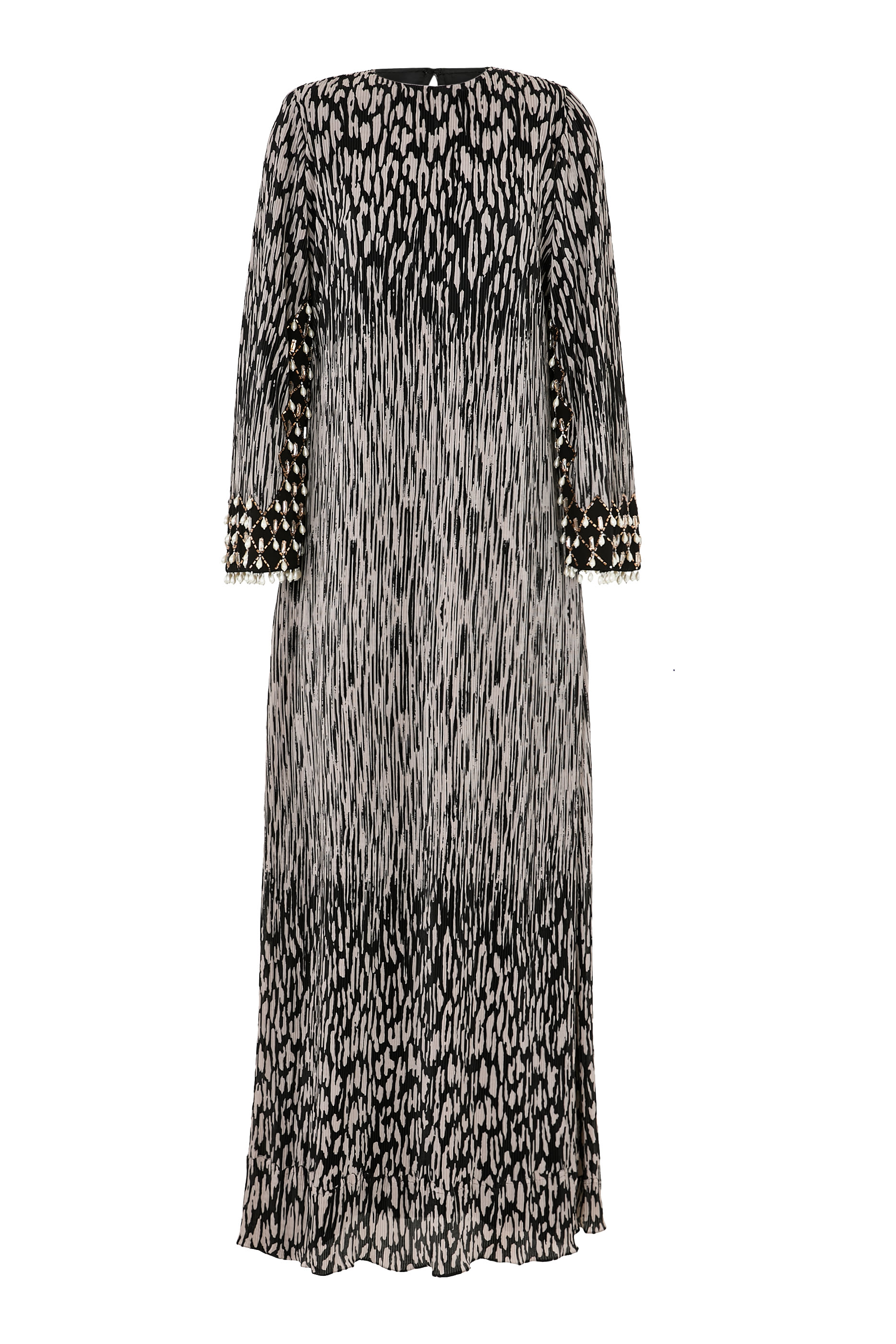 فستان وورك بتصميم مجعد مرصع بكريستال