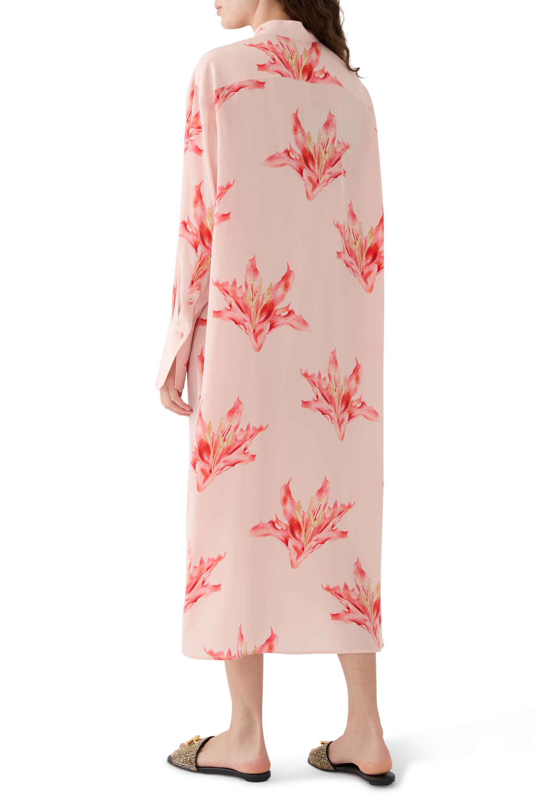 تيشيرت بطبعة زهور وغزال للأطفال