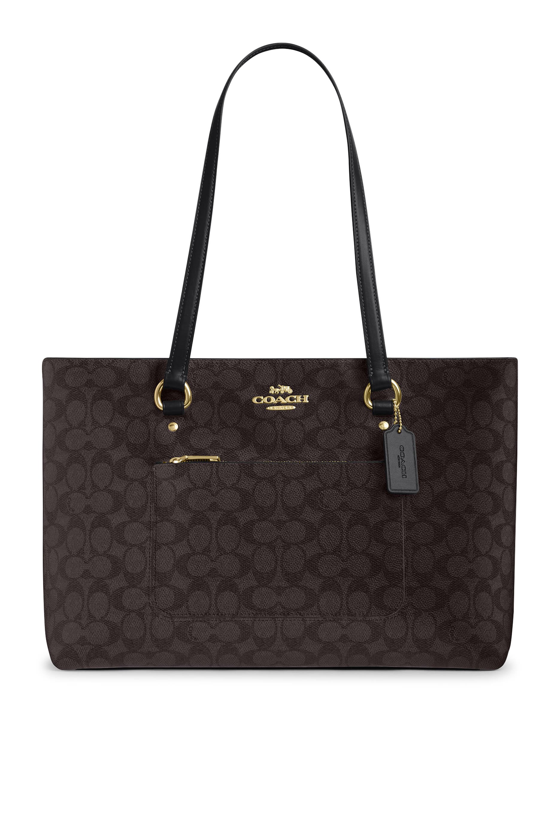 حقيبة يد ستيشن قماش قنب بشعار الماركة