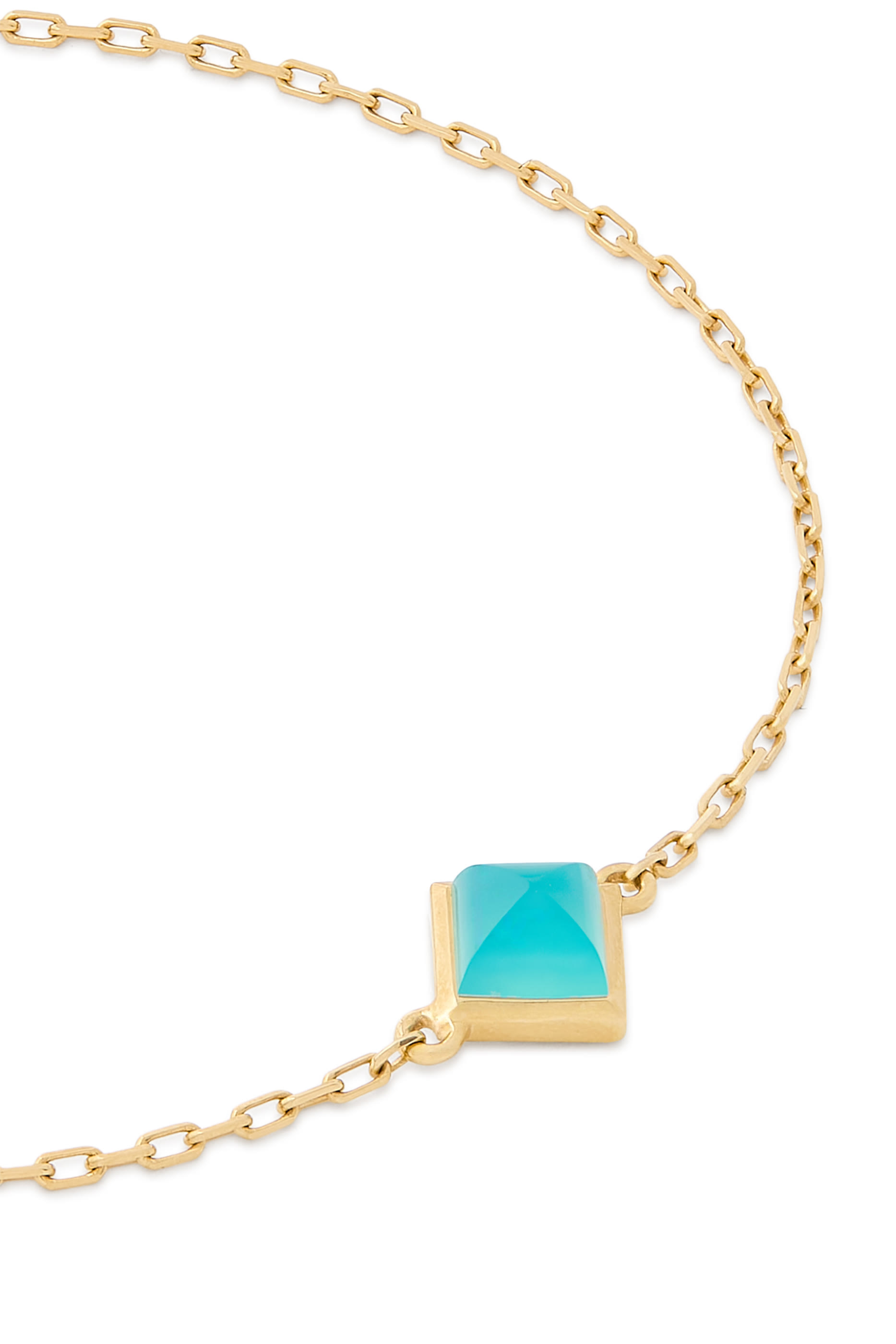 سوار كليو بحلية بتصميم هرمي، ذهب أصفر عيار 18