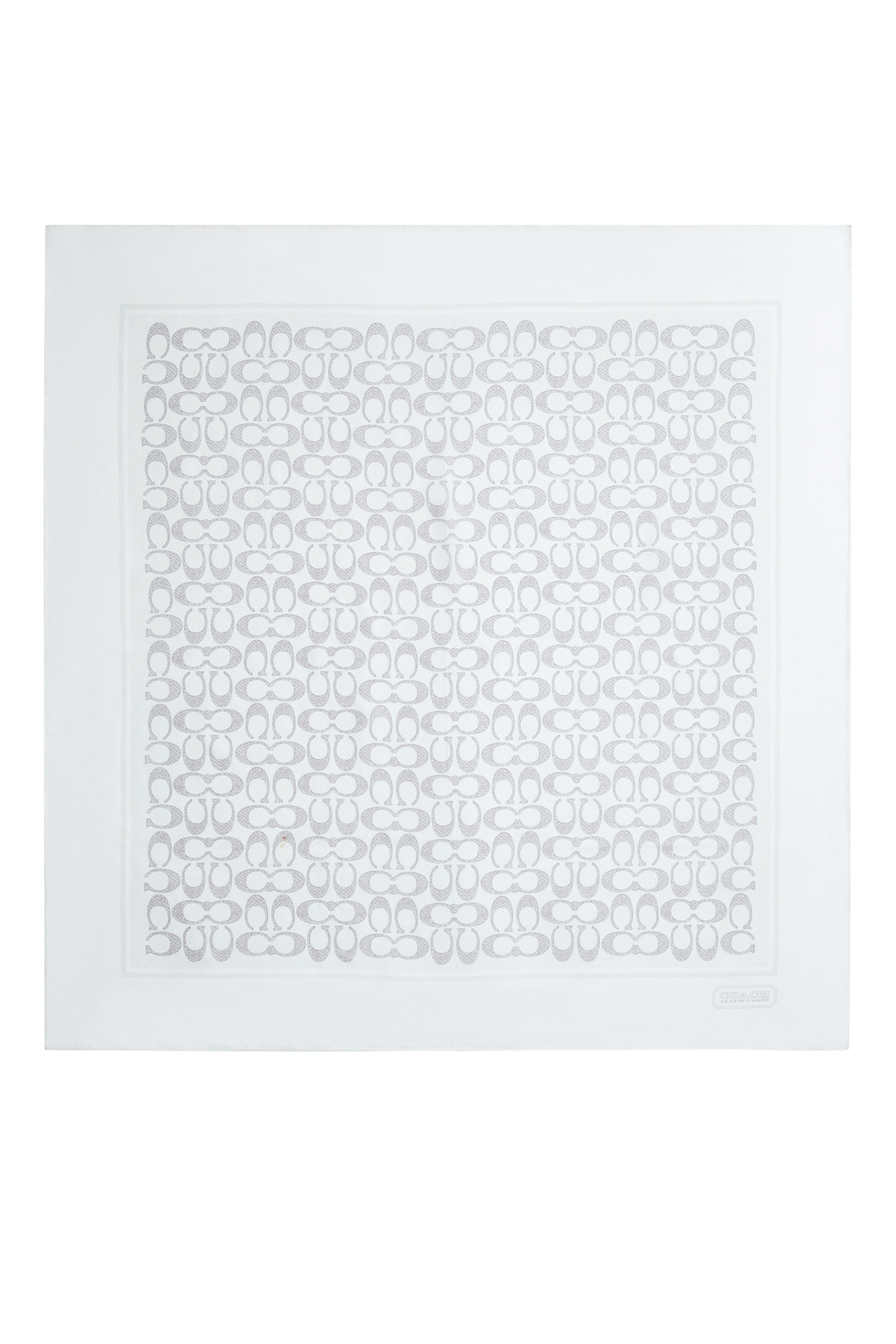 وشاح مربع كلاسيكي بطبعة شعار الماركة حرير