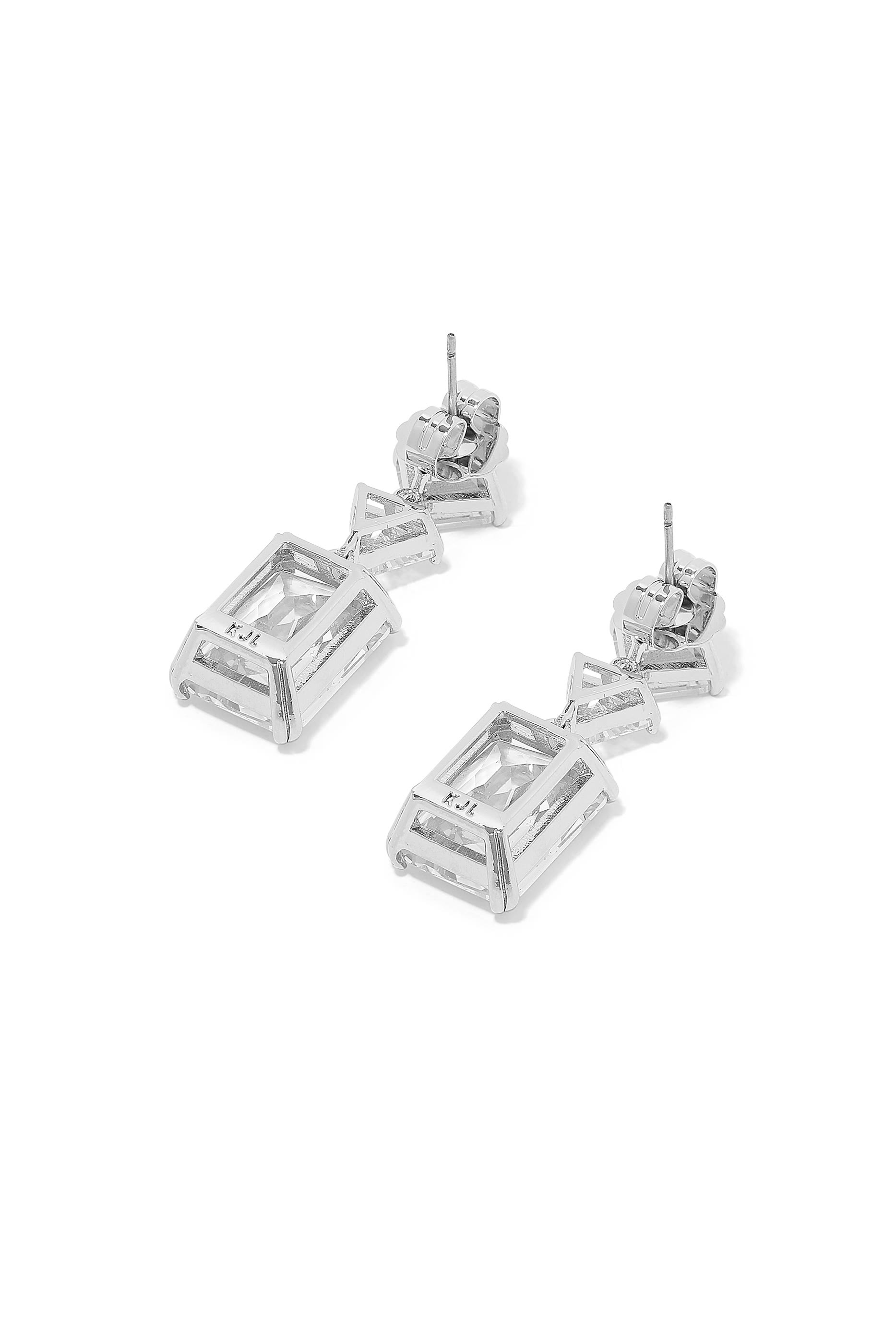 أقراط متعددة الأشعار بتصميم متدرج مرصع بأحجار زركونيا مكعبة نحاس مطلي