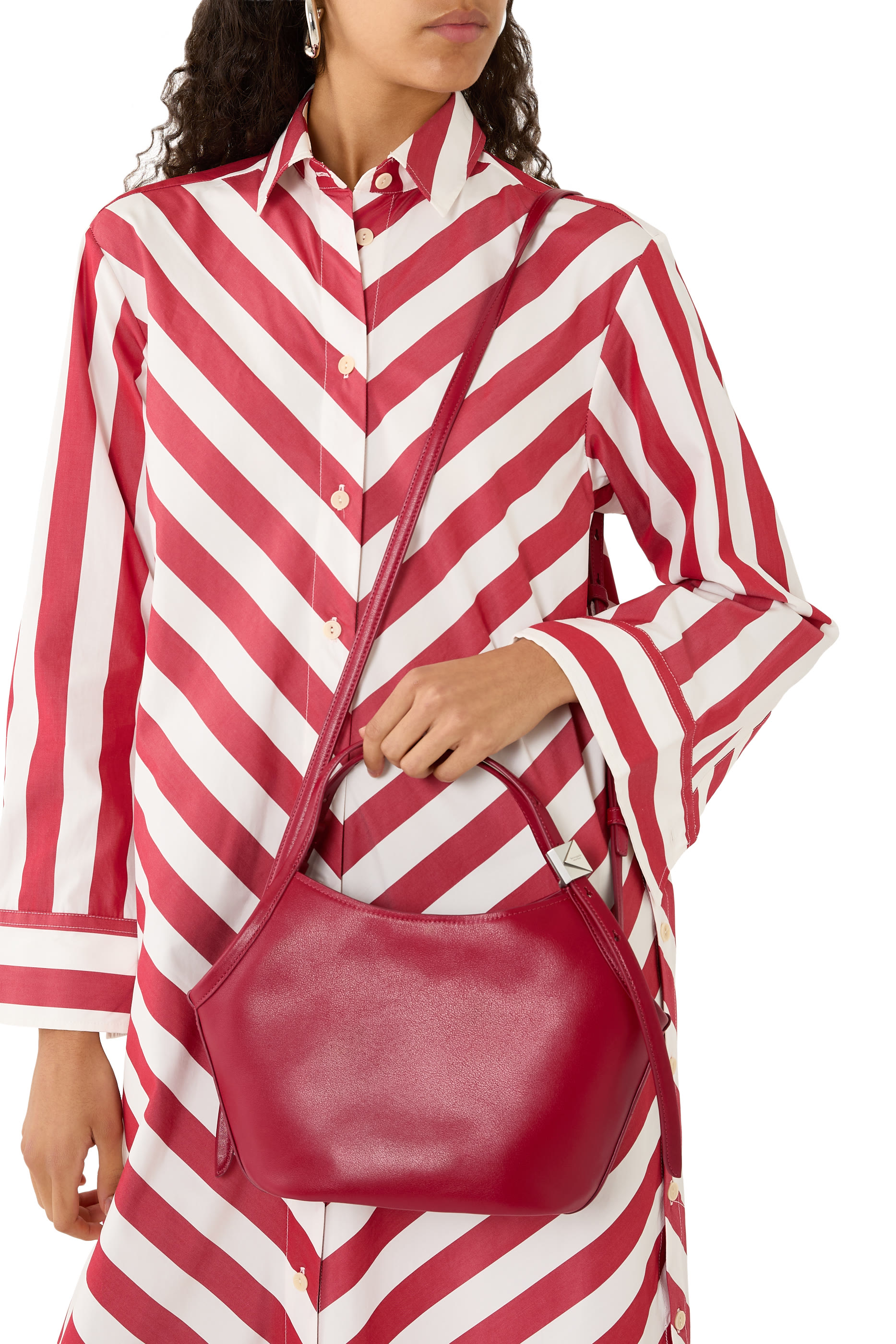 حقيبة يد ديكو توليب صغيرة جلد بملمس بارز قليلًا