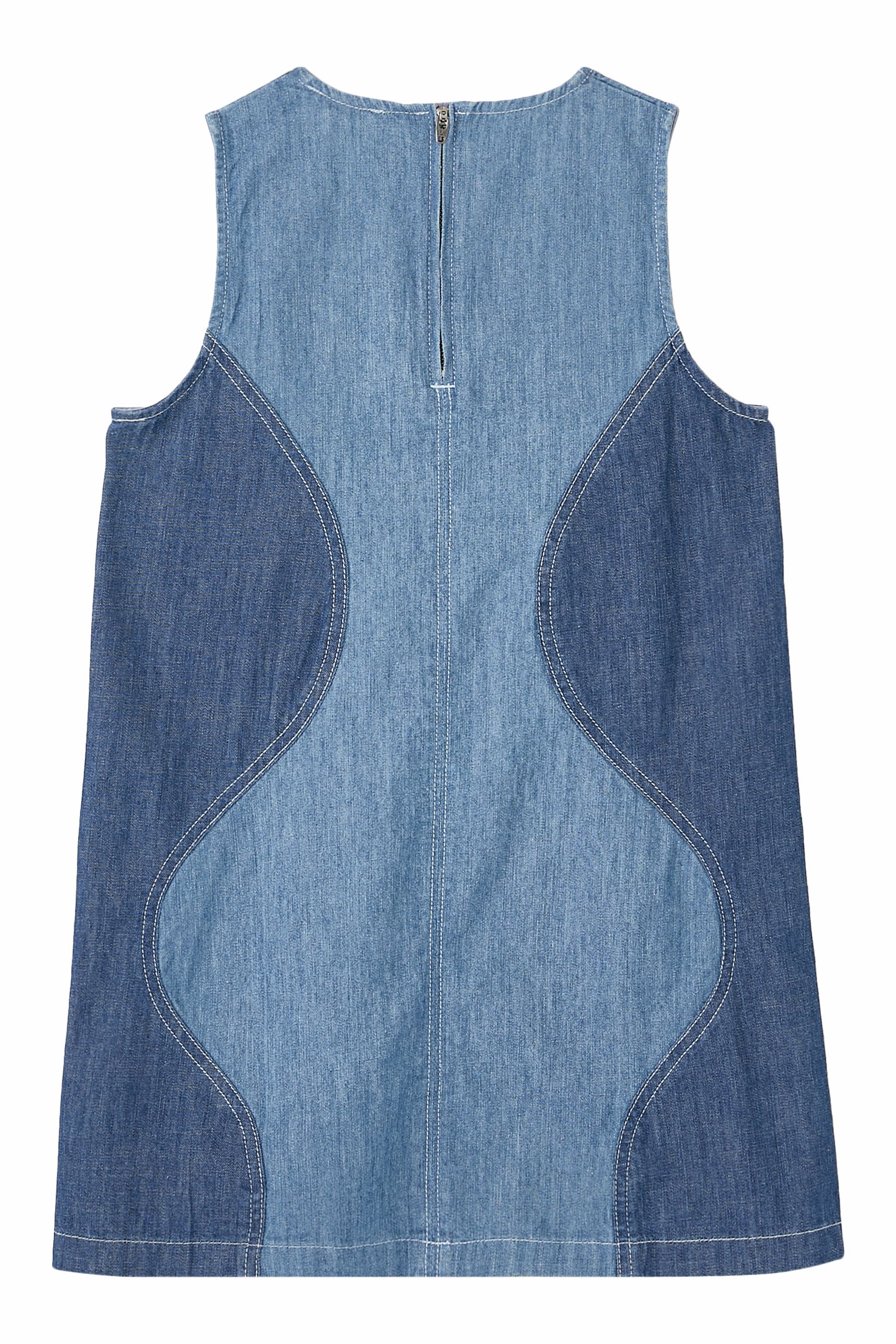 فستان بلا أكمام دنيم للأطفال