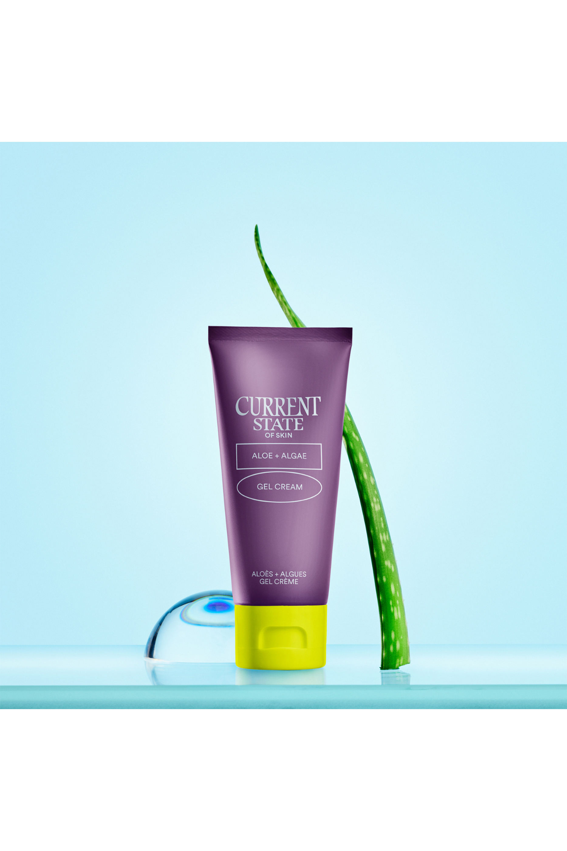 كريم جل خفيف الوزن بالصبار والطحالب