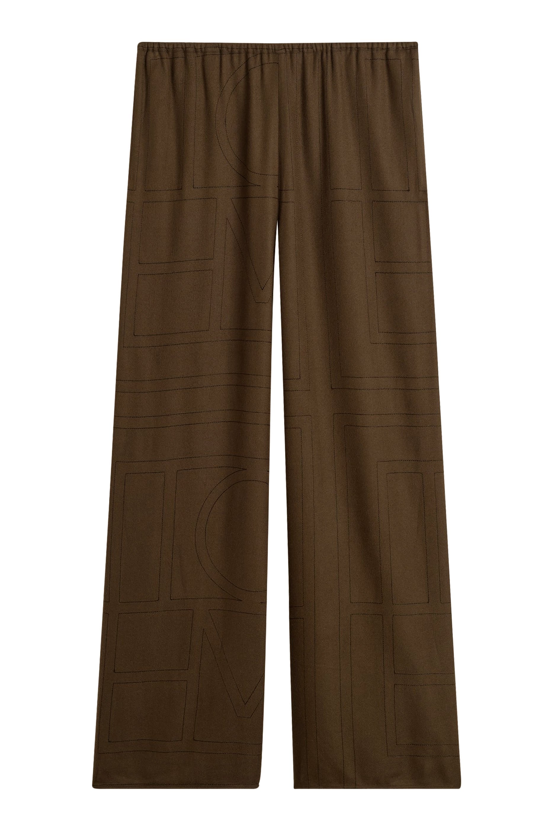 بنطال بيجامة بنقشة حروف شعار الماركة فلانيل