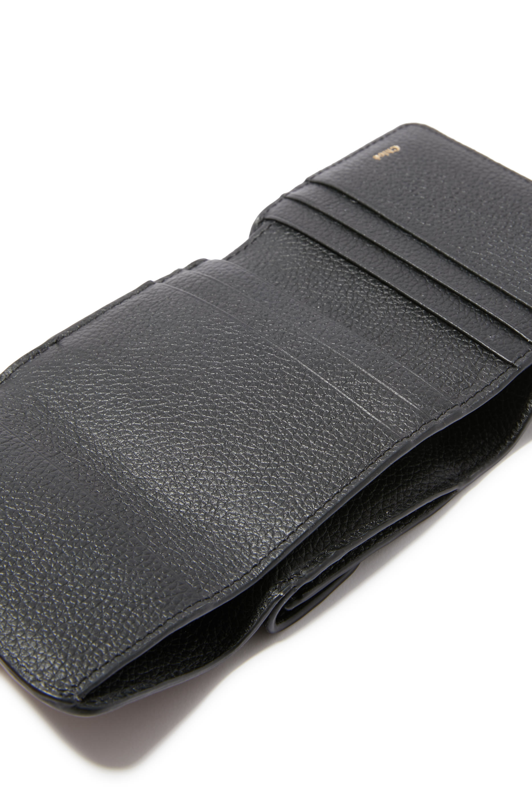 محفظة مارسي صغيرة ثلاثية الطي جلد بارز الملمس