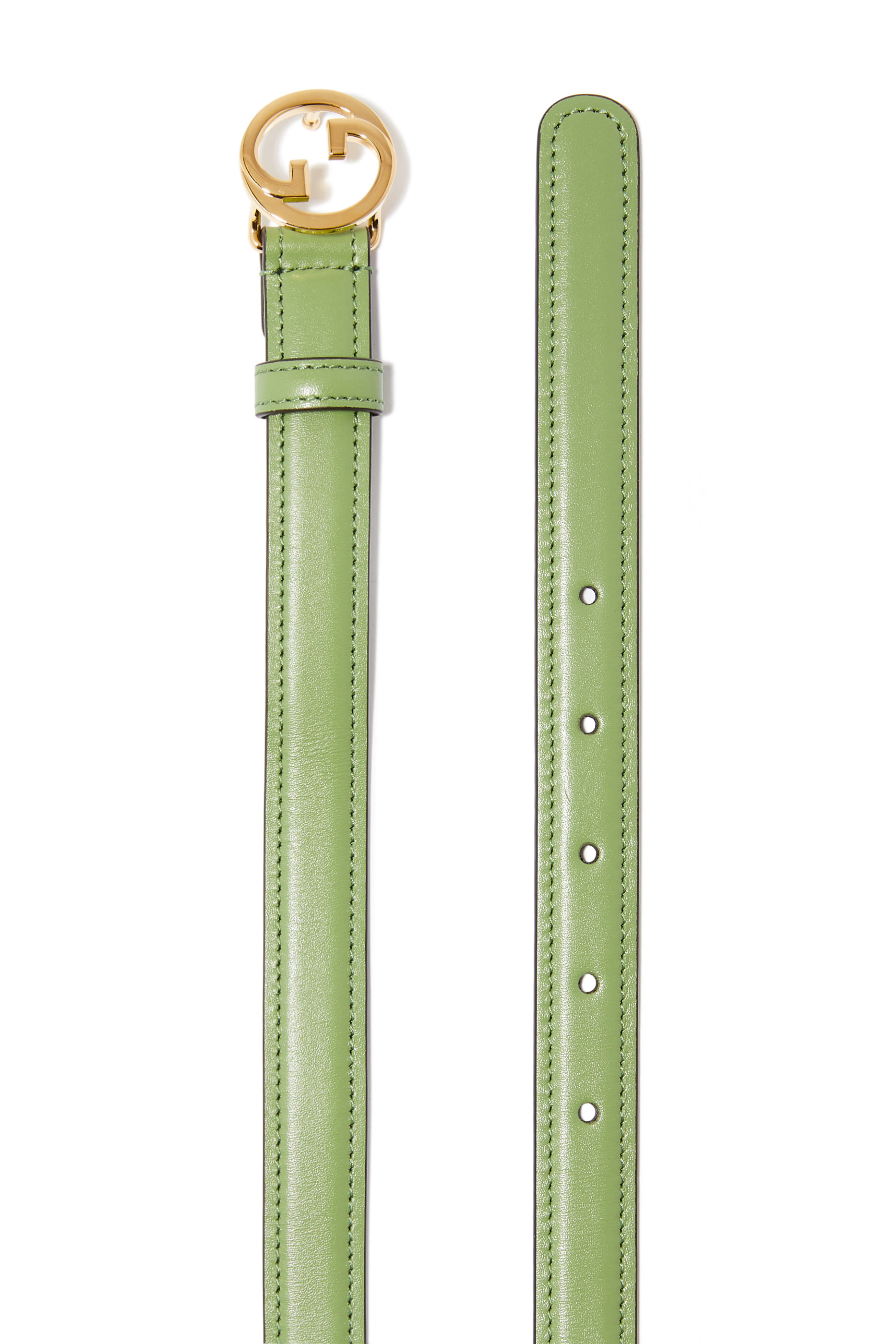 حزام بلوندي رفيع جلد