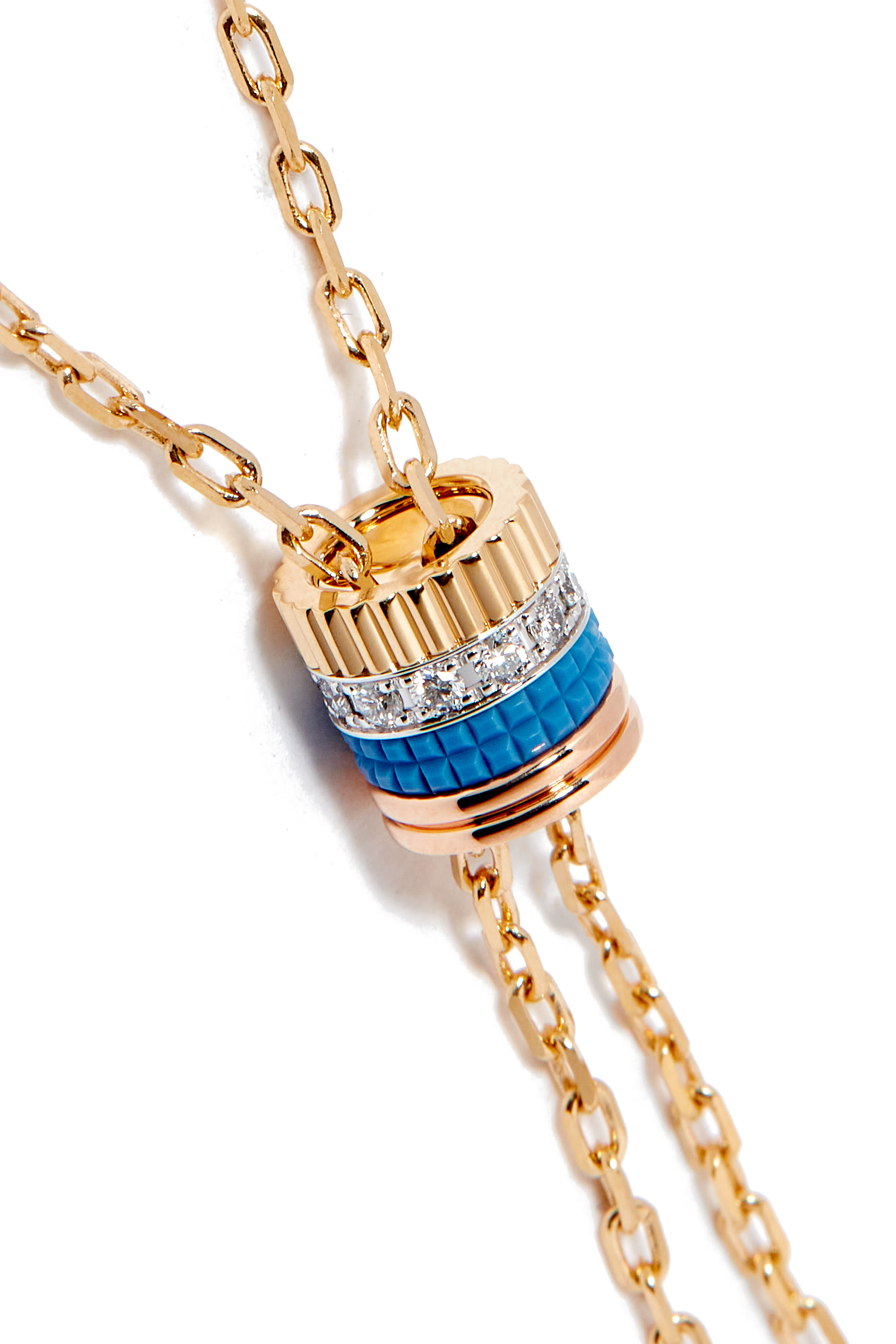 قلادة كواتر بلو بتصميم رباط عنق صغيرة