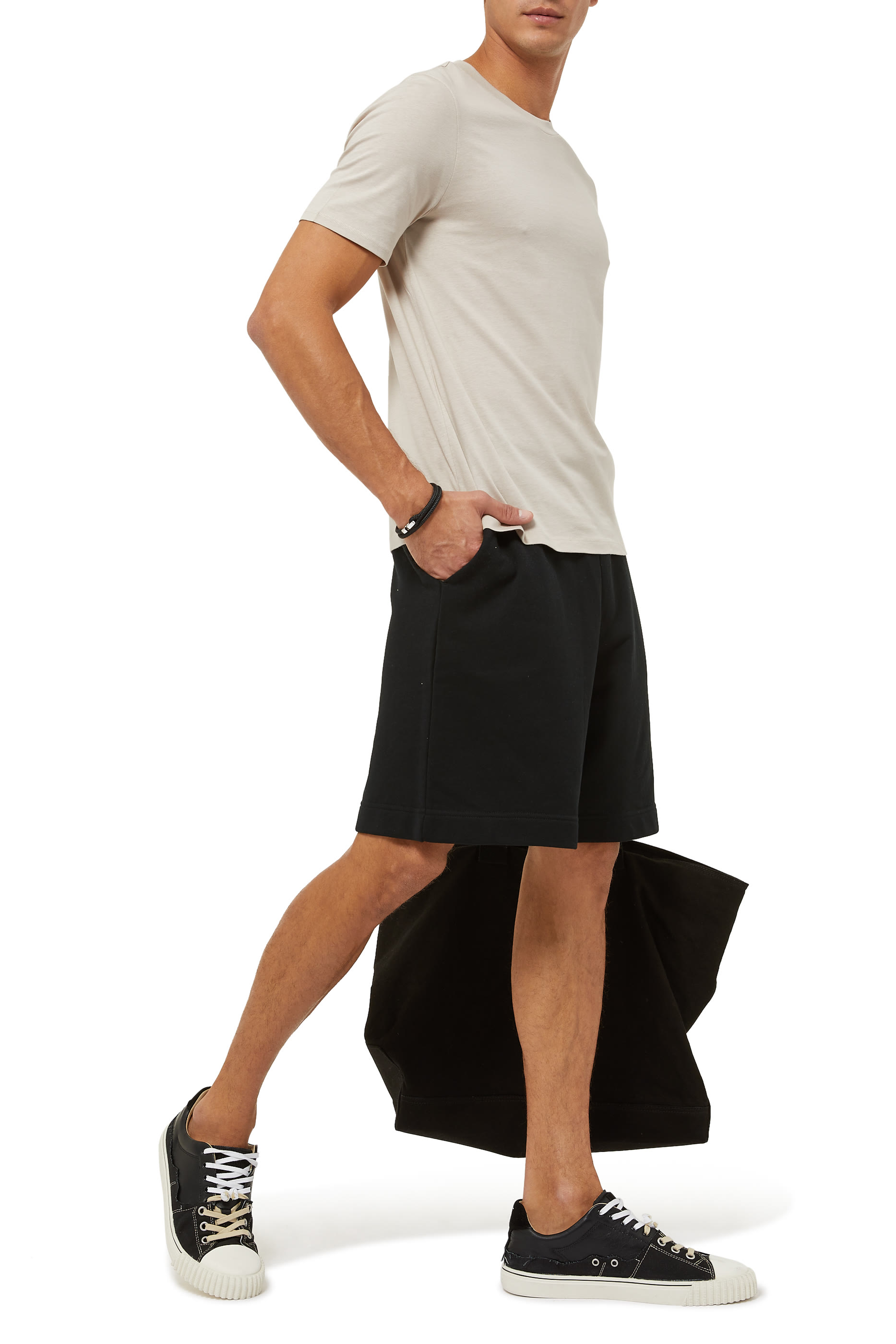 شورت رياضي قطن عضوي بنسيج بارز