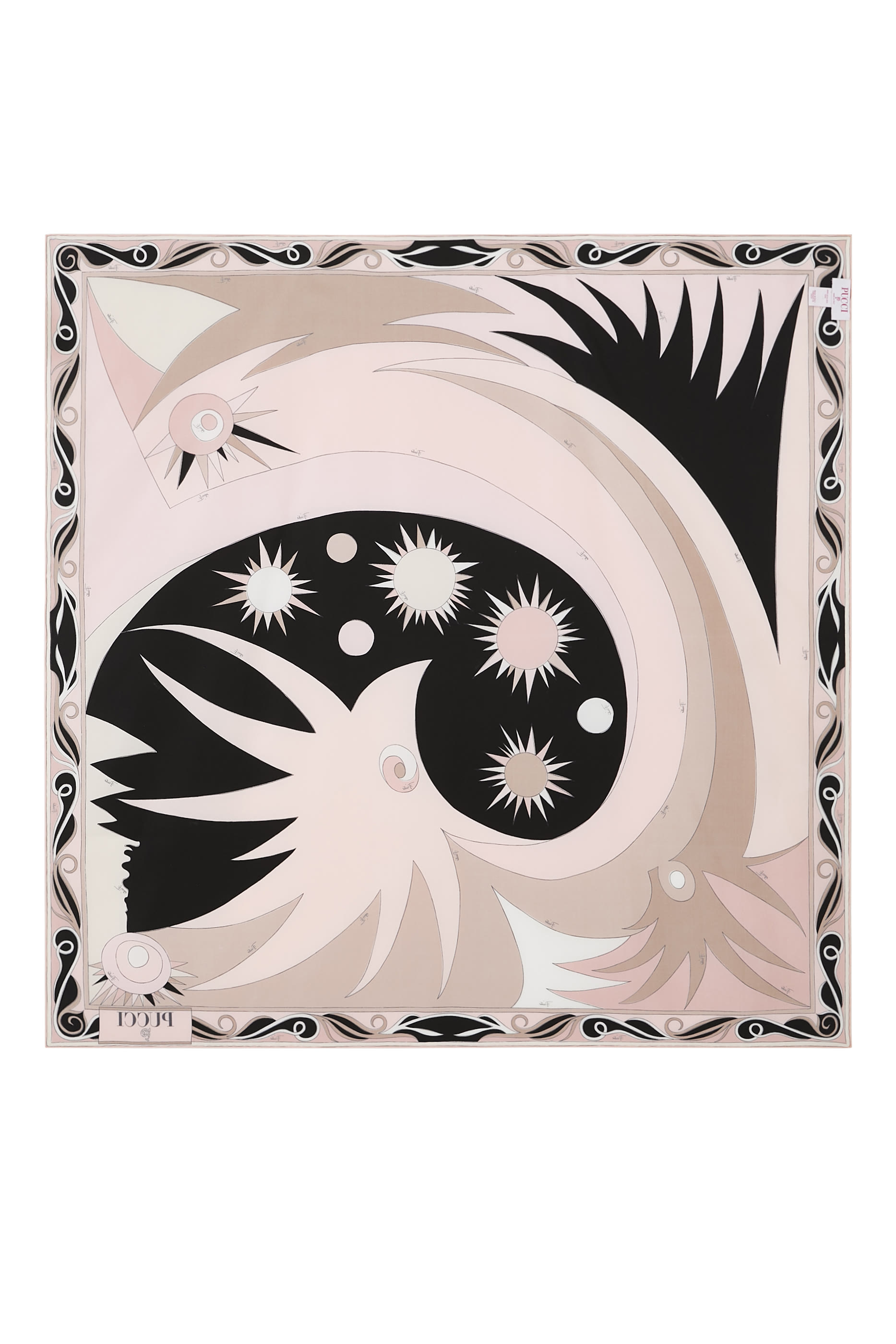 وشاح ستيلا مربع بطبعة حرير تويل