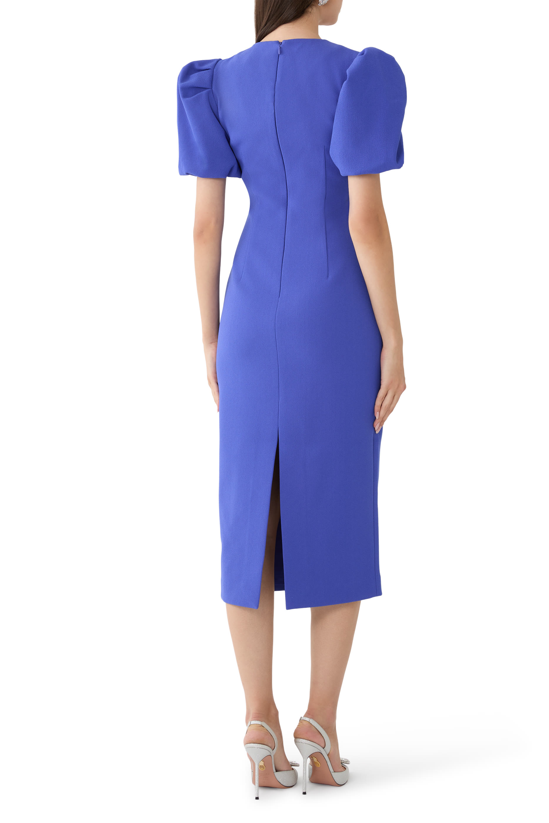 فستان إيفولت متوسط الطول بأكمام منفوخة