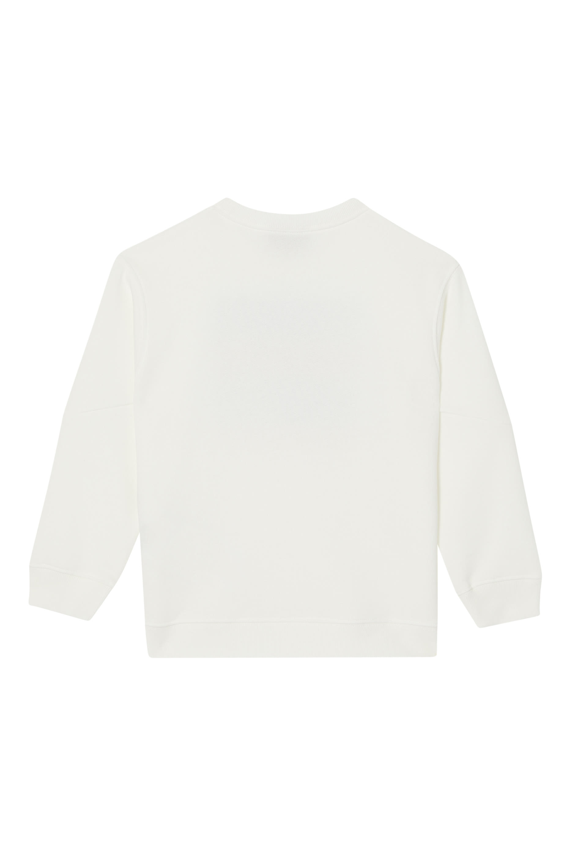 سويت شيرت قطن بارز الملمس بشعار الماركة