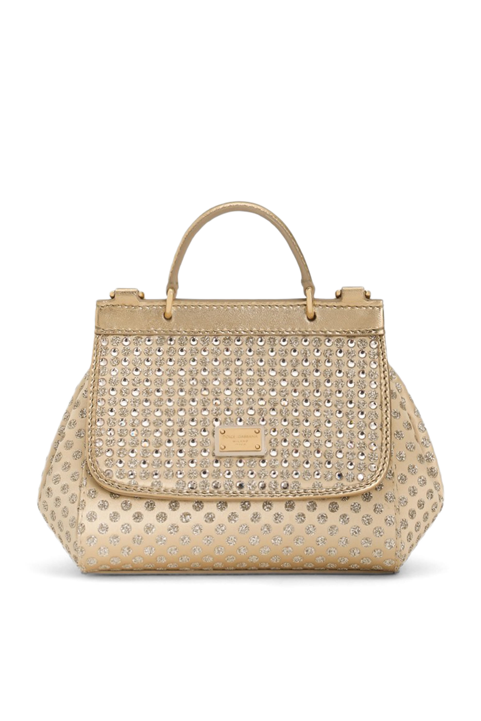 حقيبة سيسيلي منقطة ومرصعة بالكريستال بيد علوية ستان للأطفال