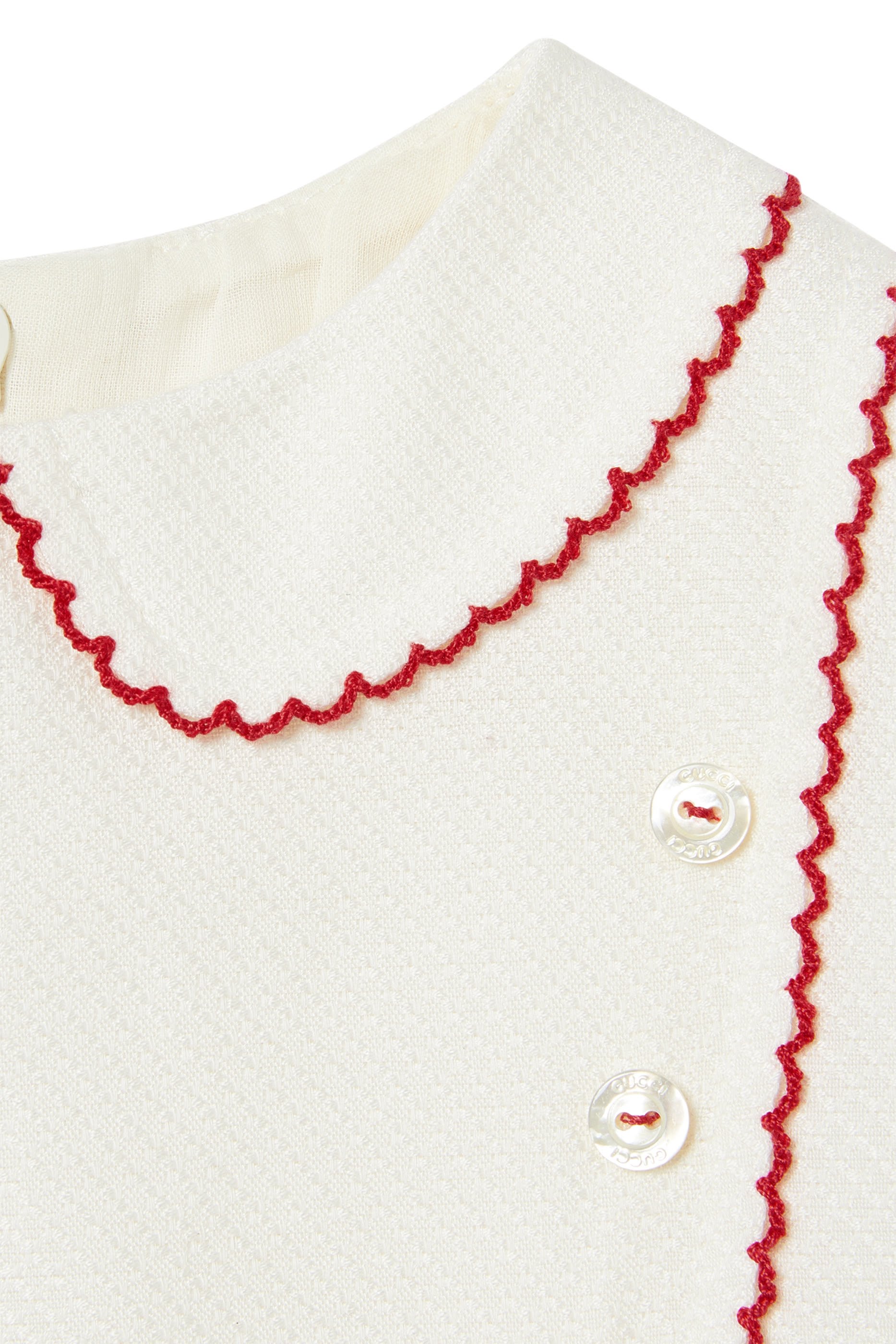 فستان قماش قنب محفور بحرفي شعار الماركة للأطفال