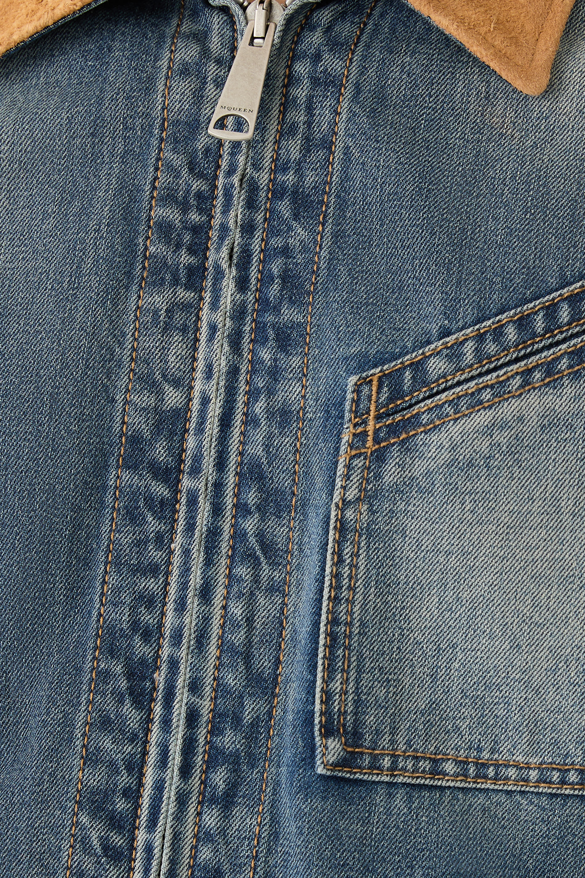 جاكيت دنيم بياقة شمواه