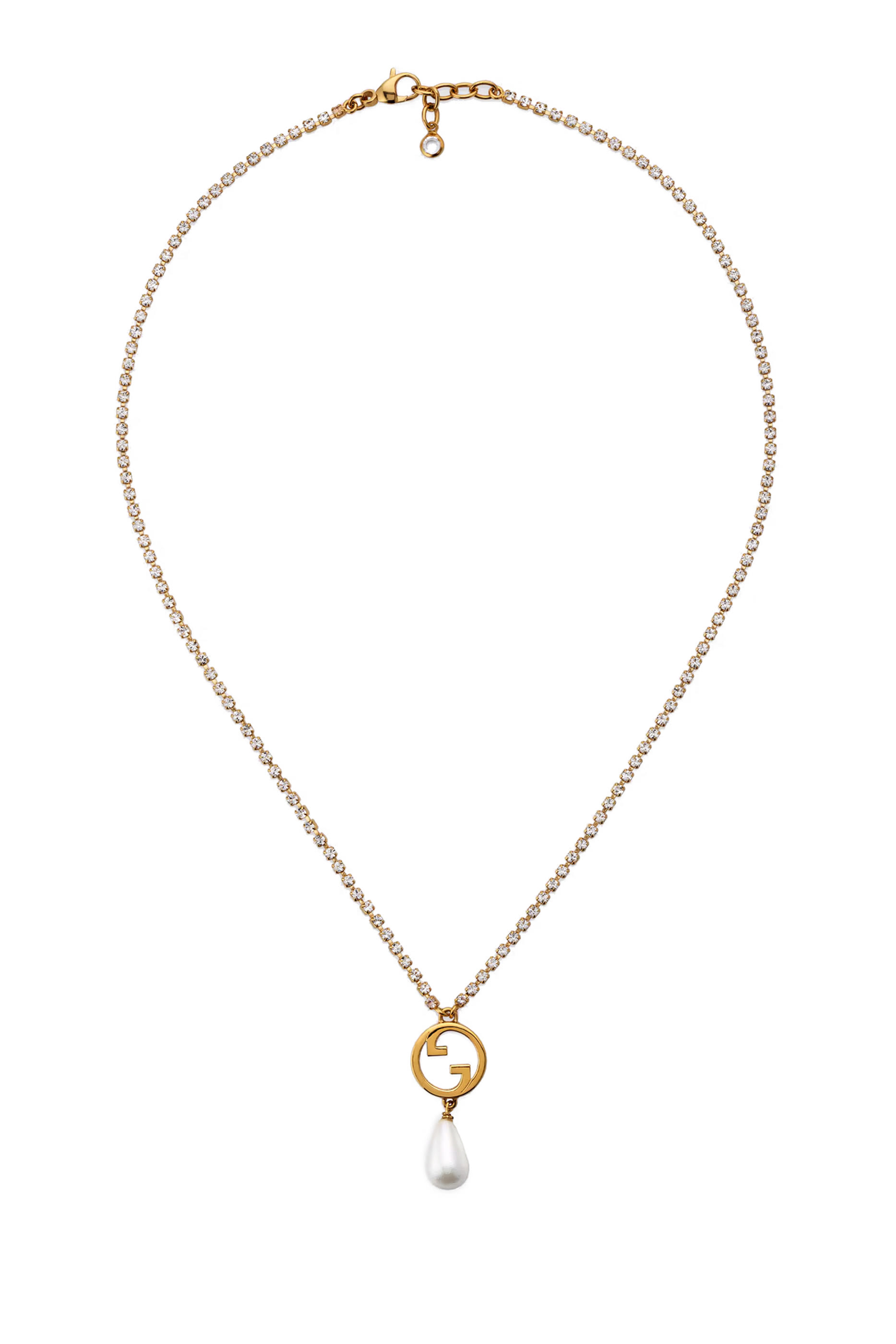 قلادة بلوندي مرصعة بكريستال