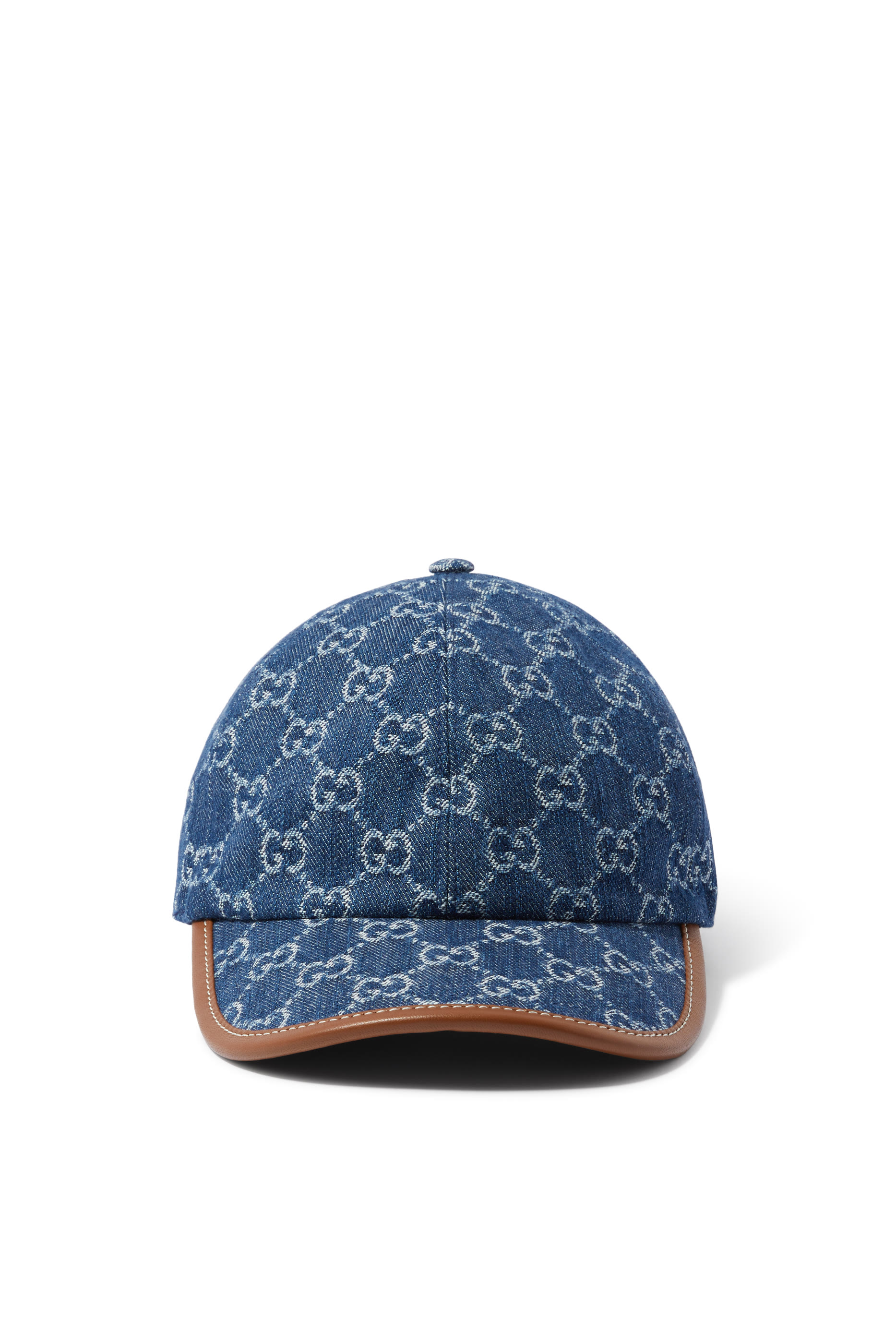 كاب بيسبول دنيم بنقشة حرفي شعار الماركة