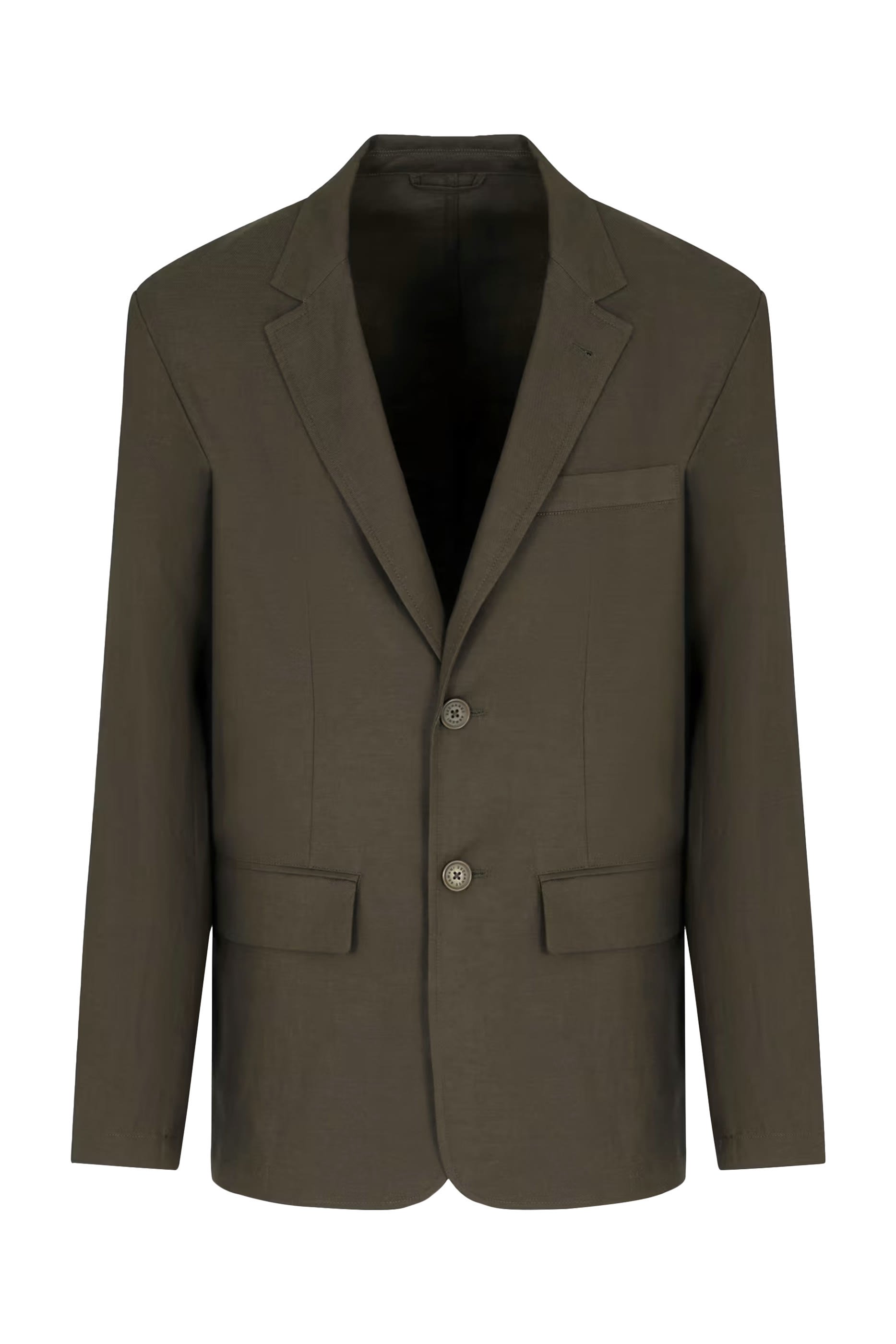 جاكيت بصف أزرار كتان ولايوسيل