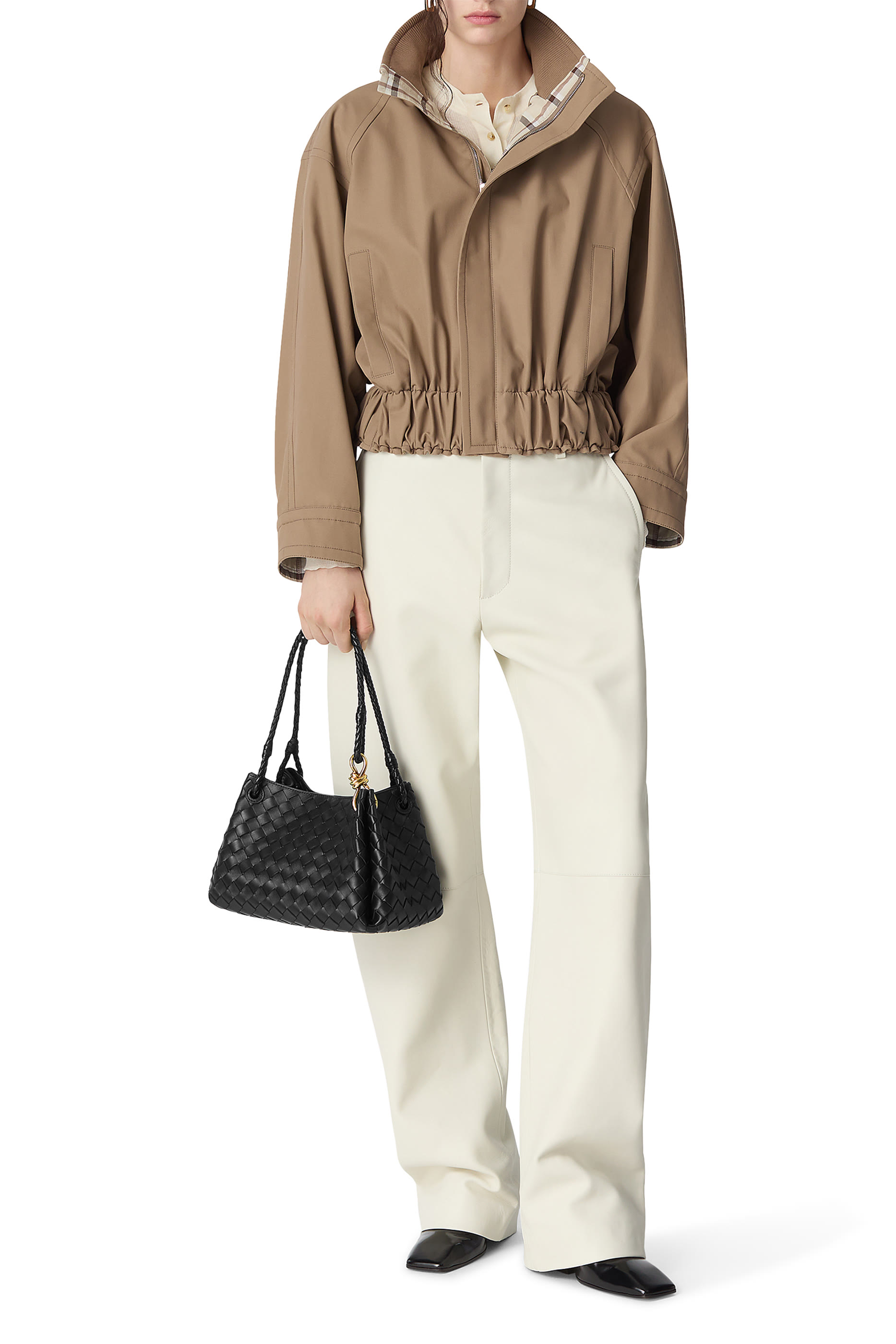 حقيبة كتف باراشوت كبيرة بتصميم مجدول