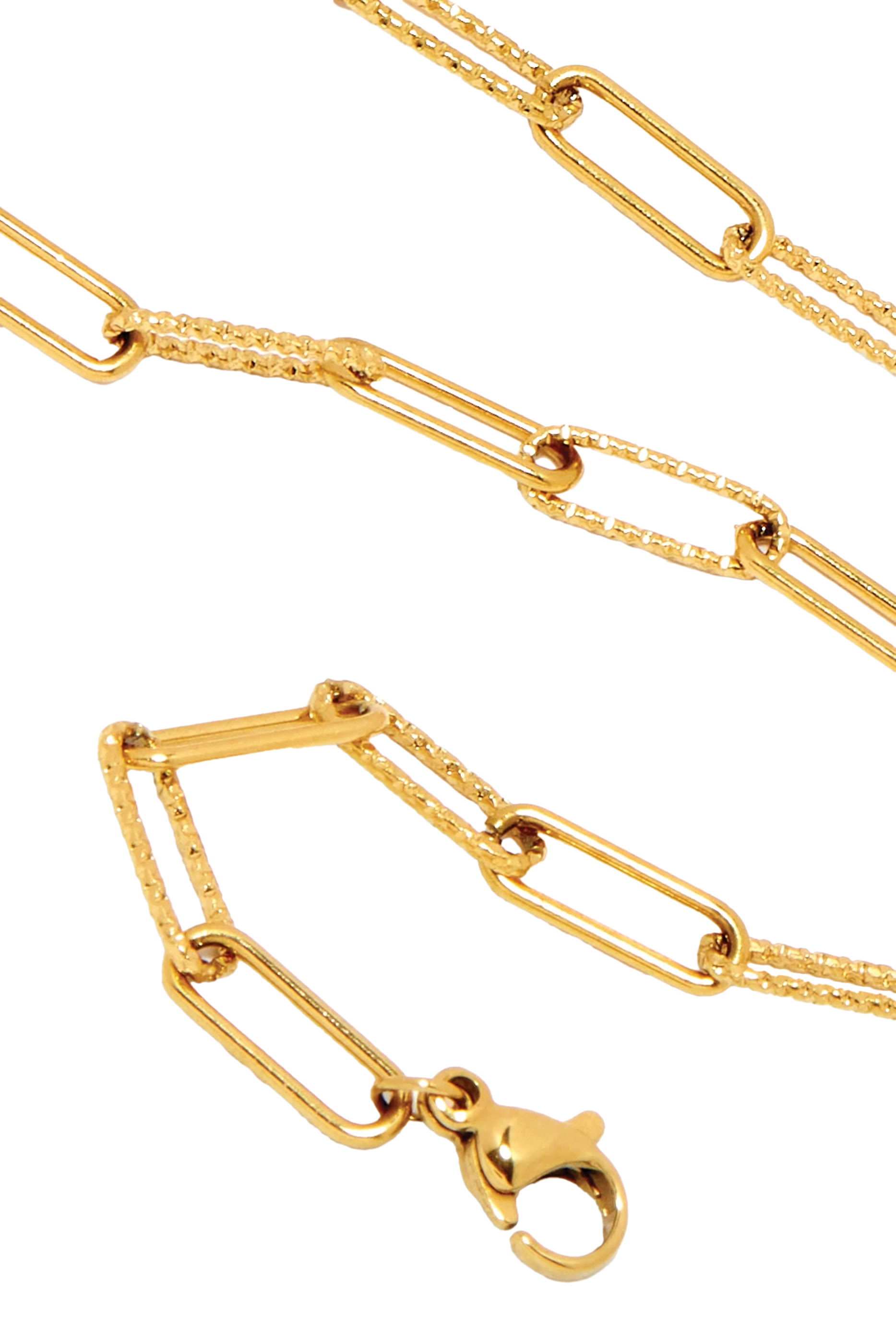 قلادة ايجيس بتصميم سلسلة نحاس مطلي بذهب عيار 18