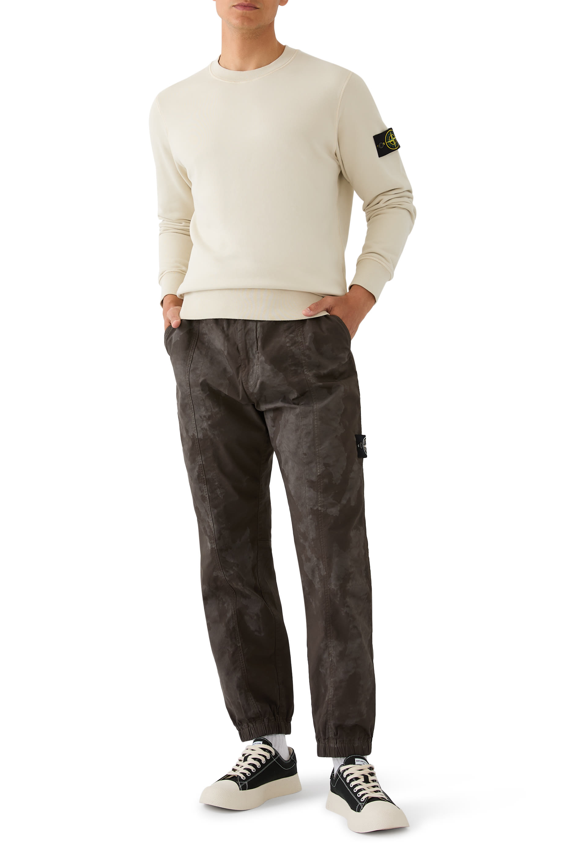 سويت شيرت بياقة ضيقة صوف قطن عضوي