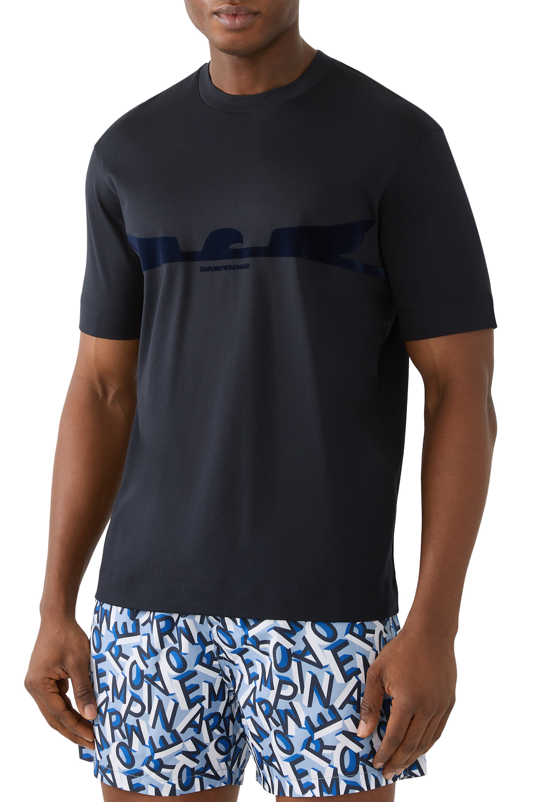 تيشيرت بشعار الماركة قطن