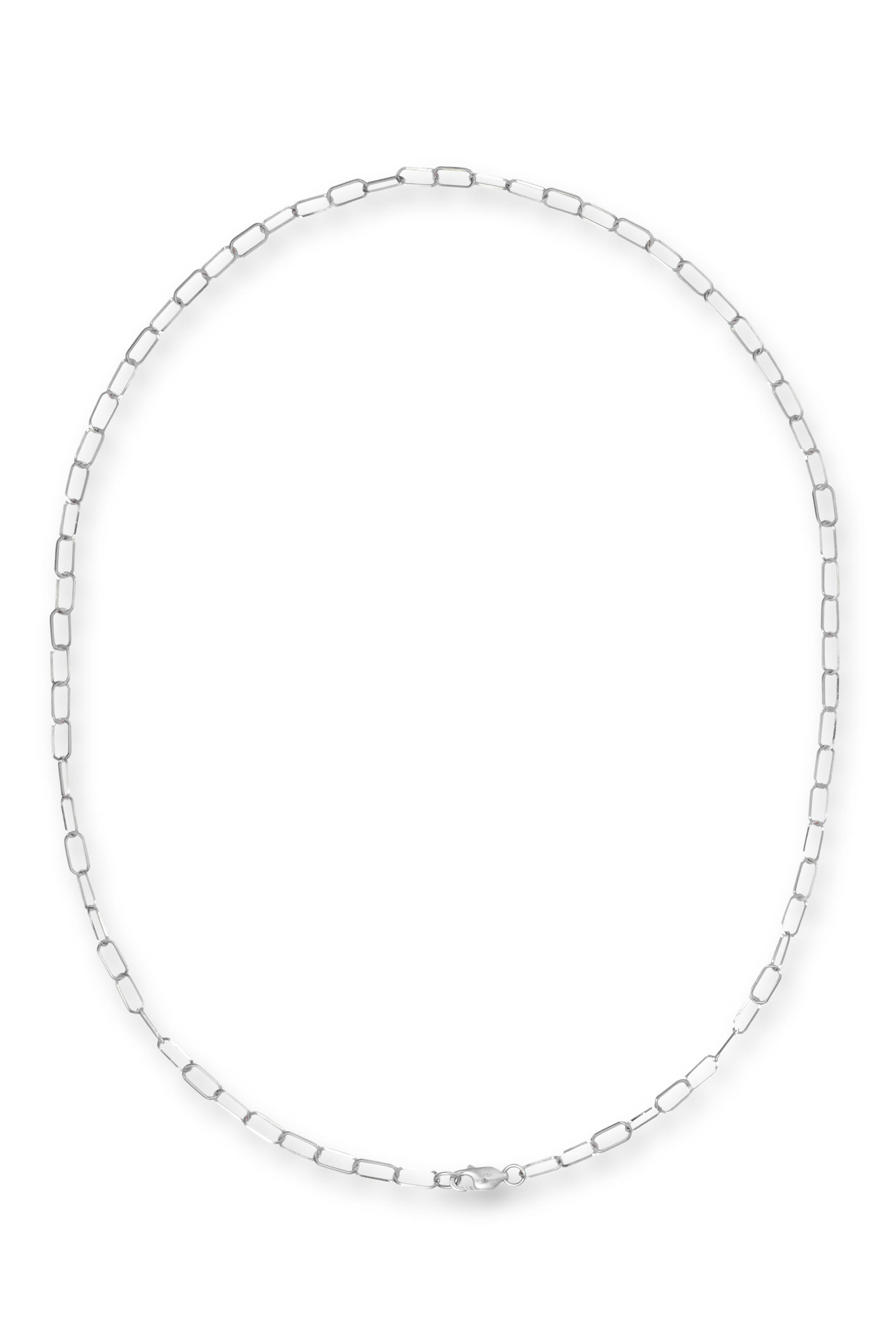 قلادة بتصميم سلسلة، ذهب أبيض عيار 18