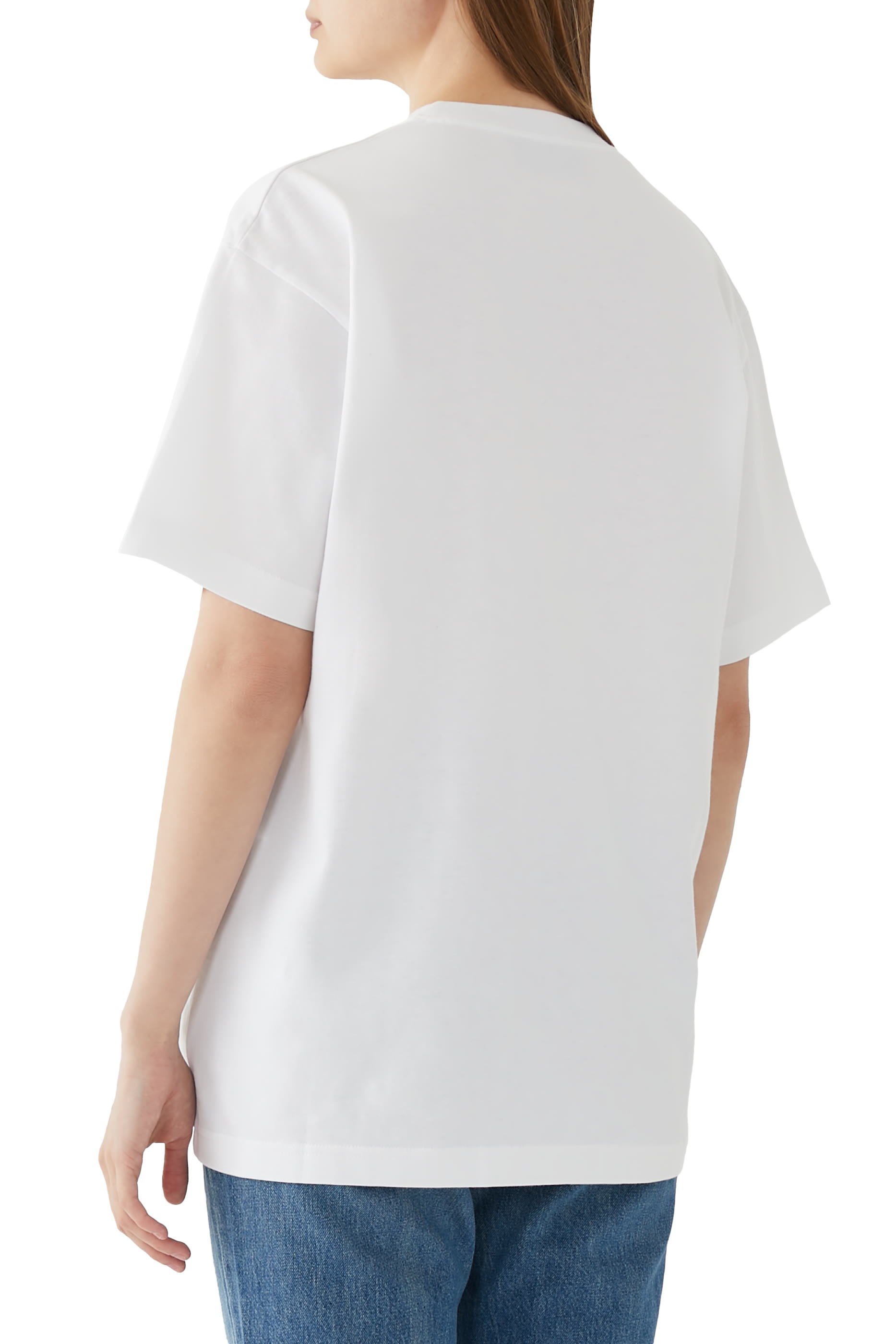 قميص بولو بتصميم وجهين ونقشة حرفي شعار الماركة صوف جاكار