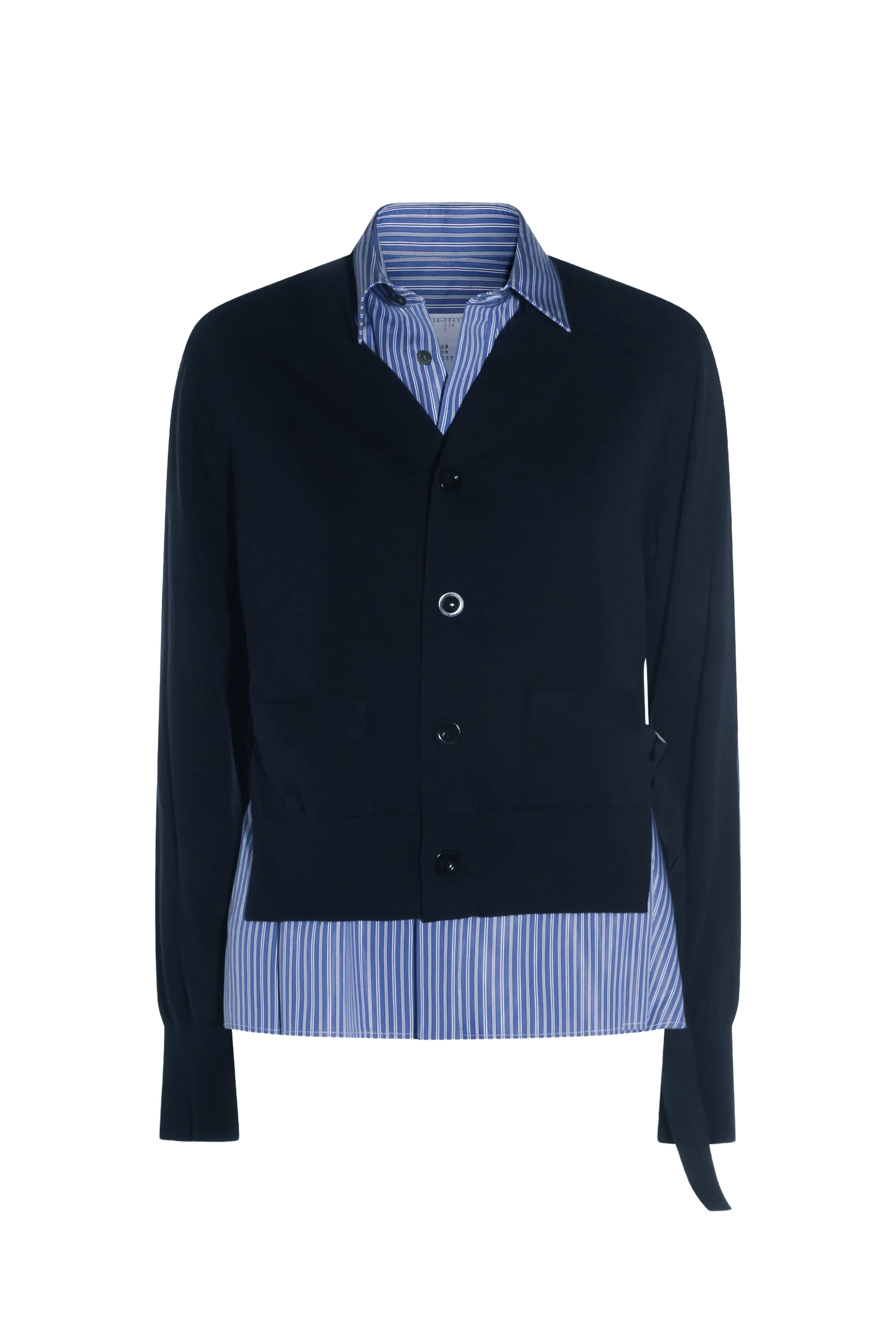 Poplin x Cotton Knit Cardigan 