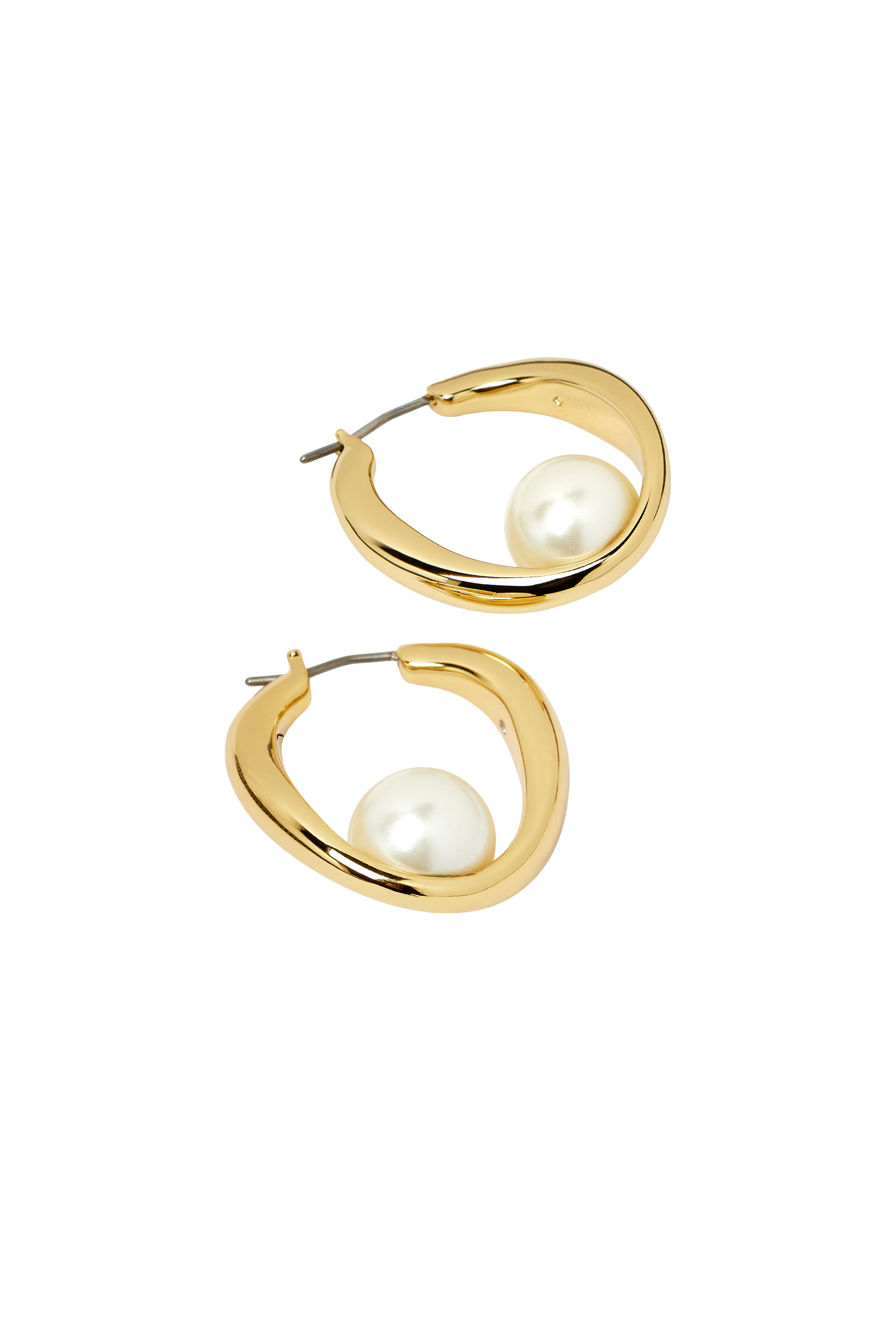 أقراط دائرية هارموني زجاج وتيتانيوم