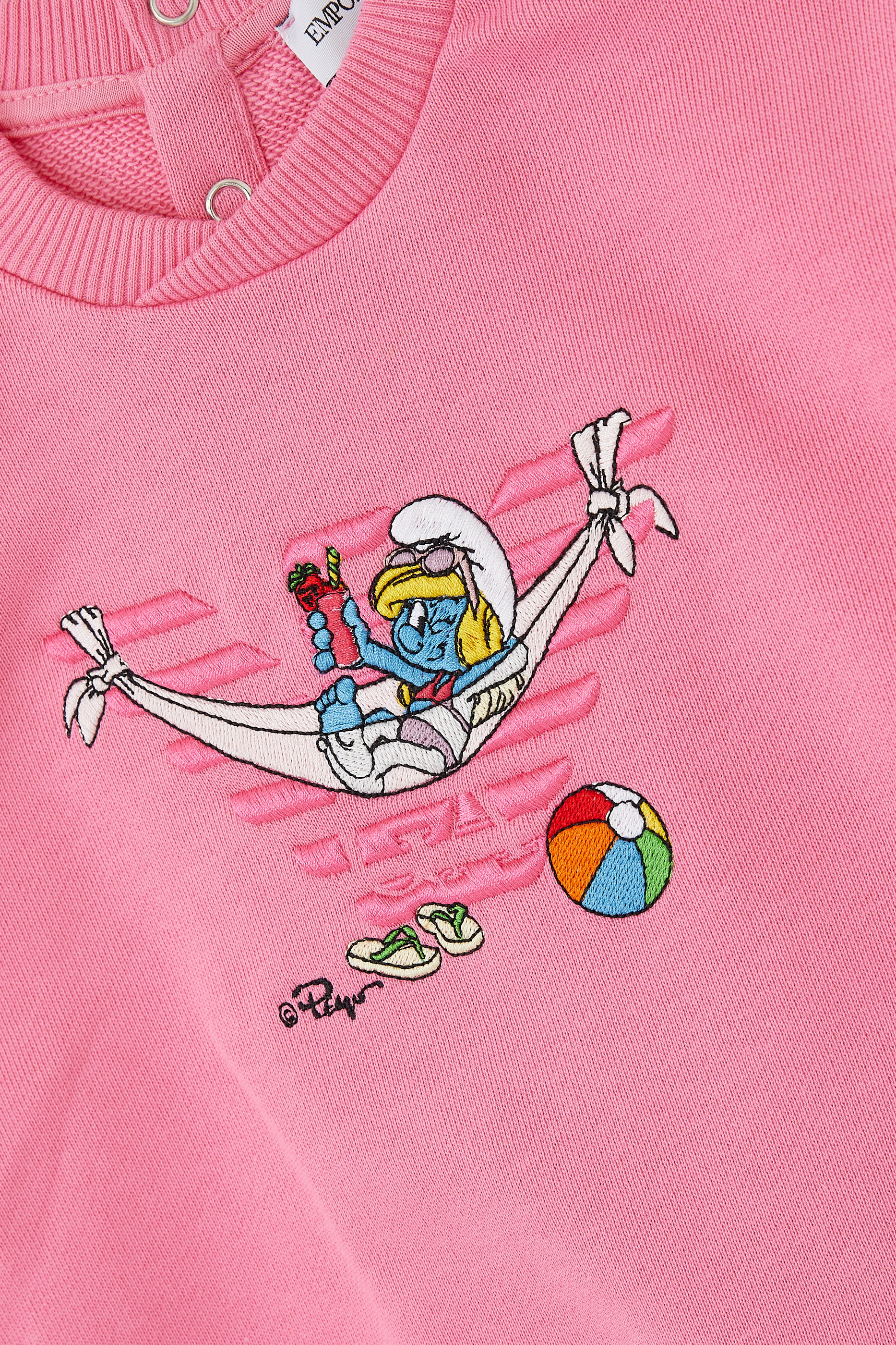 سويت شيرت جيرسيه بتطريزات سنافر للأطفال