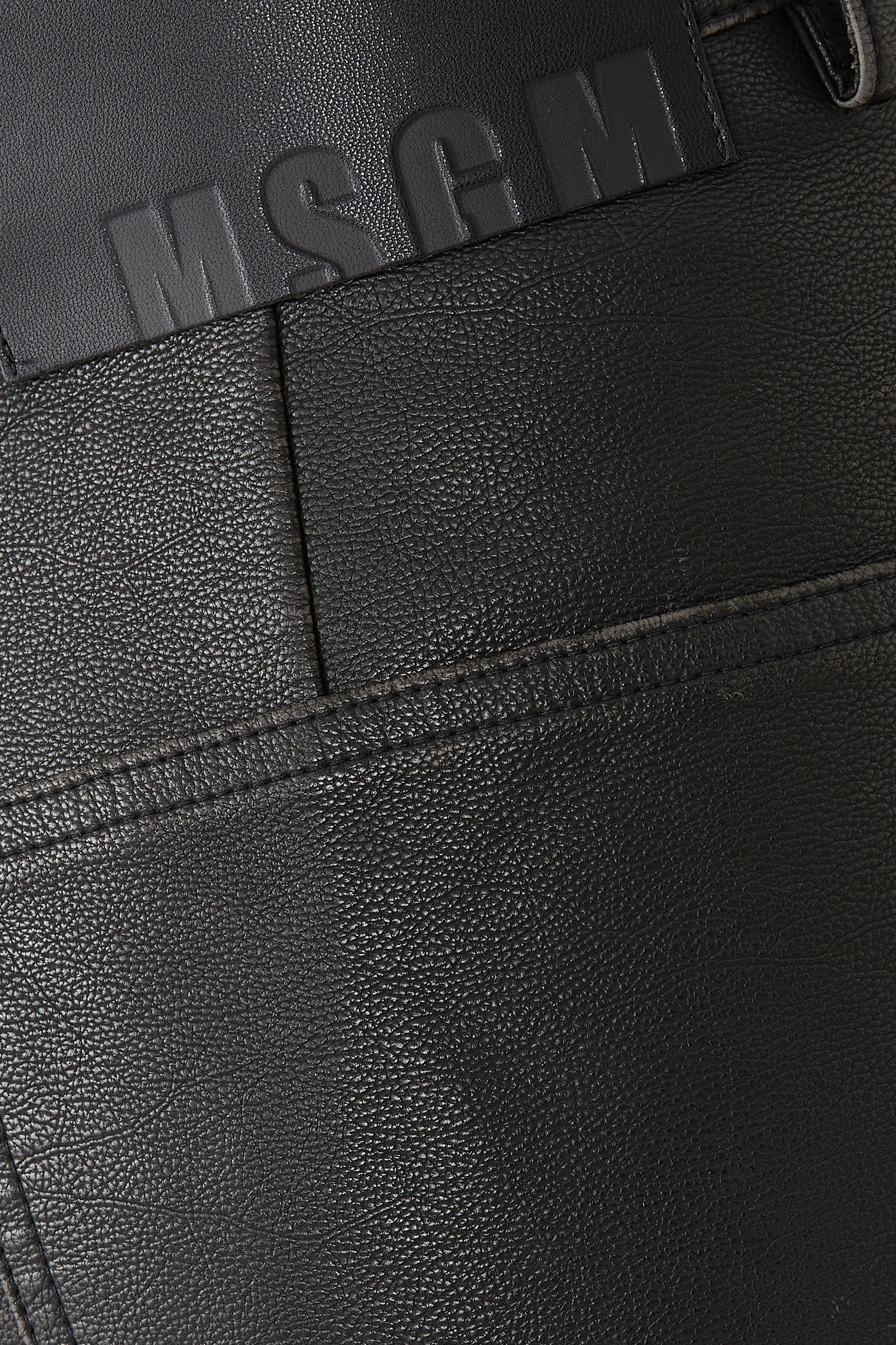 بنطال كارجو جلد صناعي