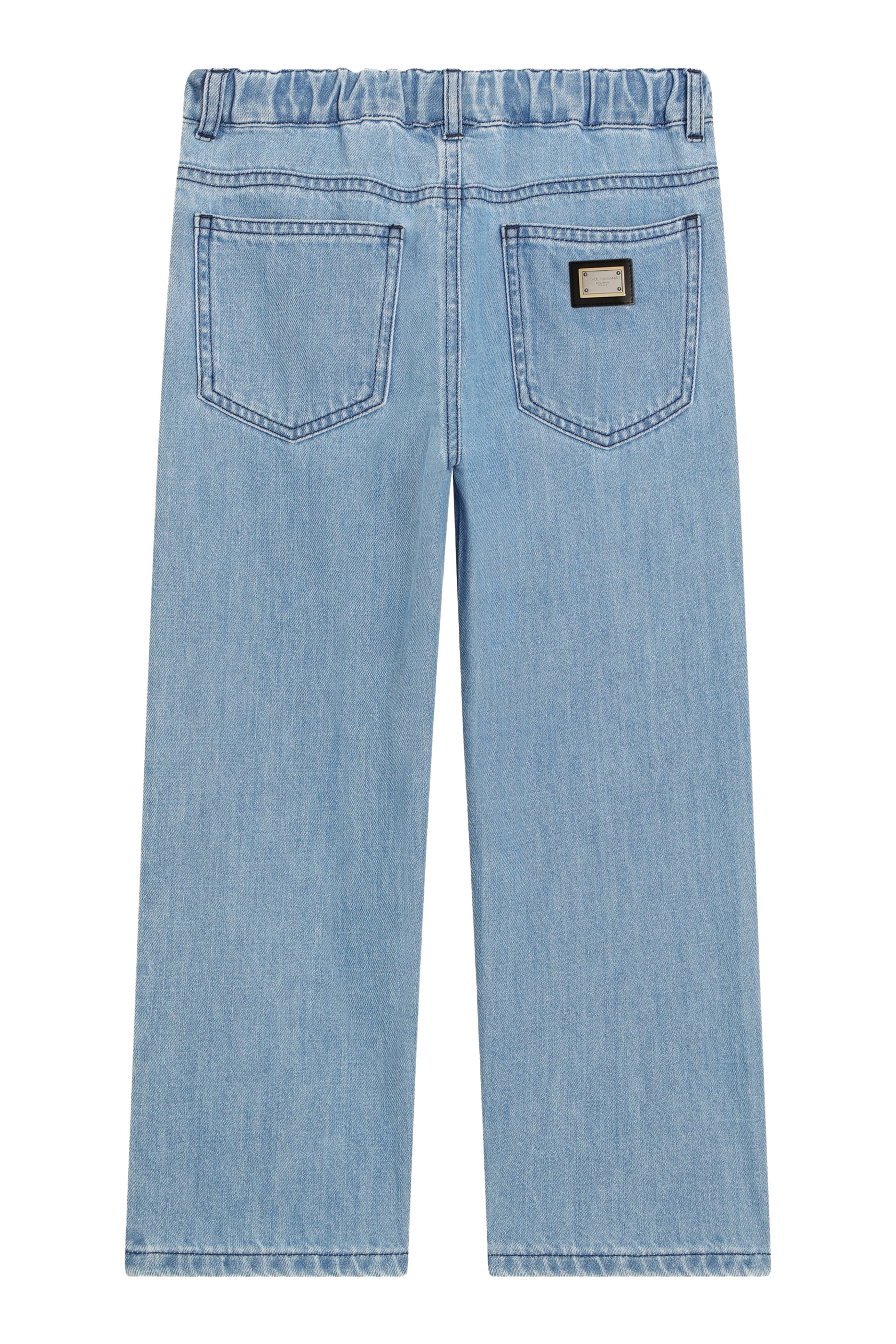 بنطال بخمسة جيوب ورقعة شعار الماركة للأطفال