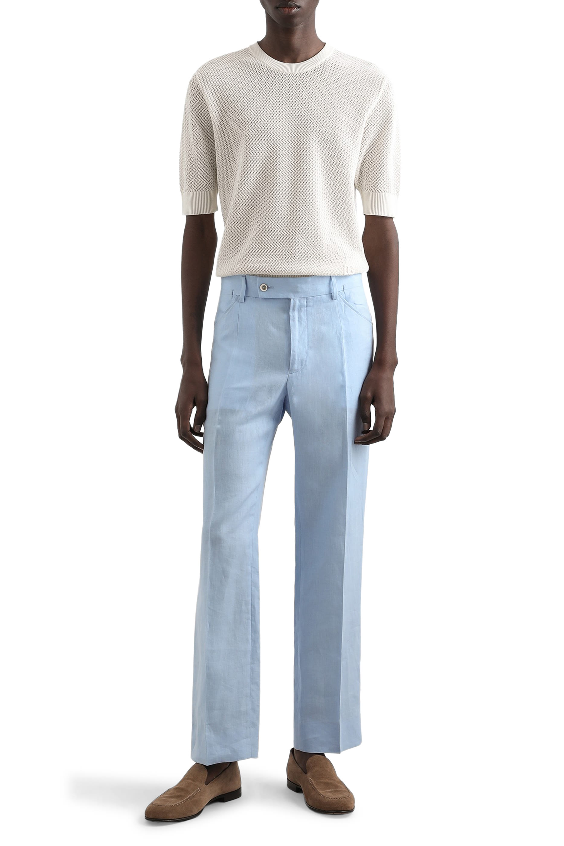 كنزة بياقة ضيقة قطن