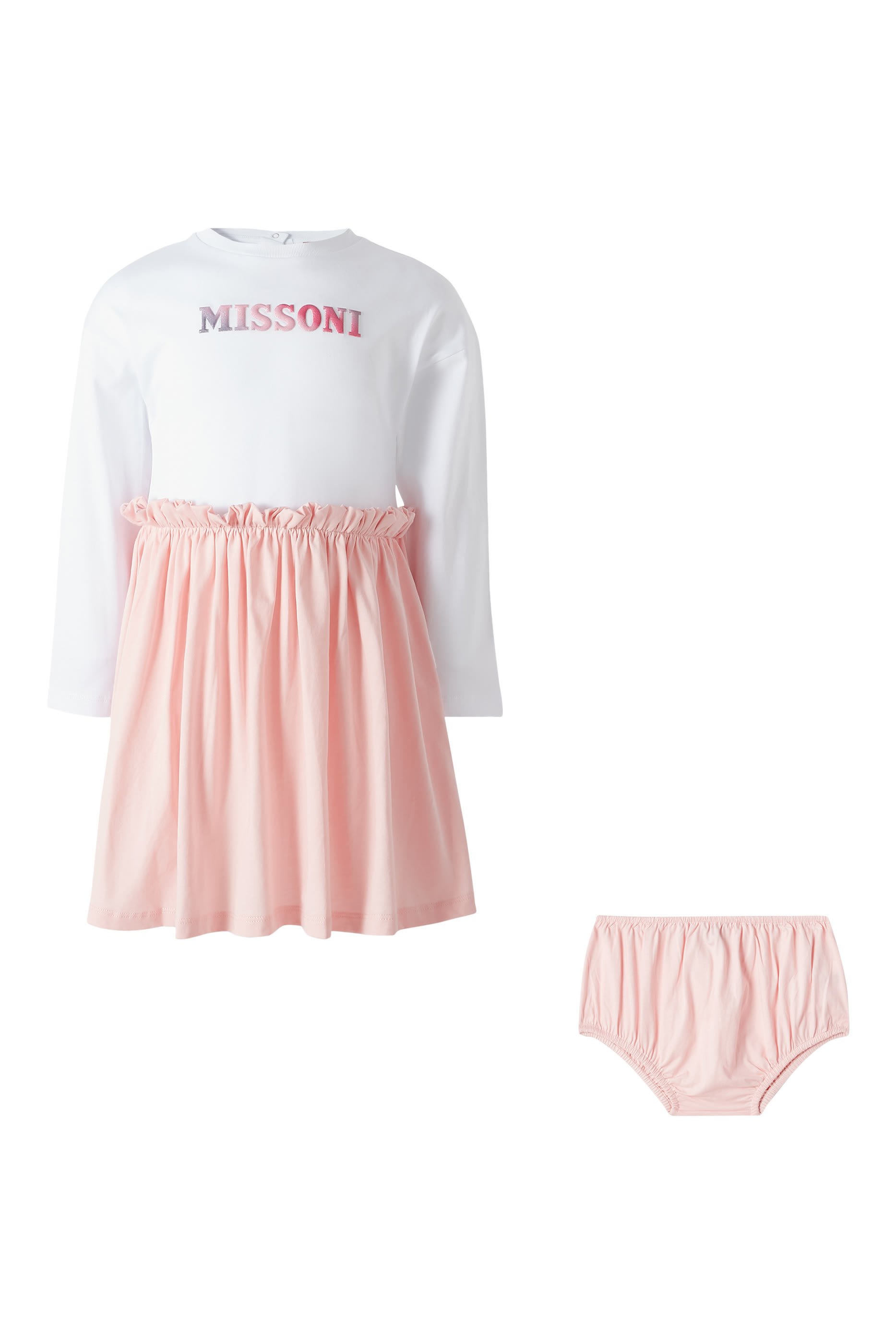 فستان بشعار الماركة بلون متدرج جيرسيه للأطفال